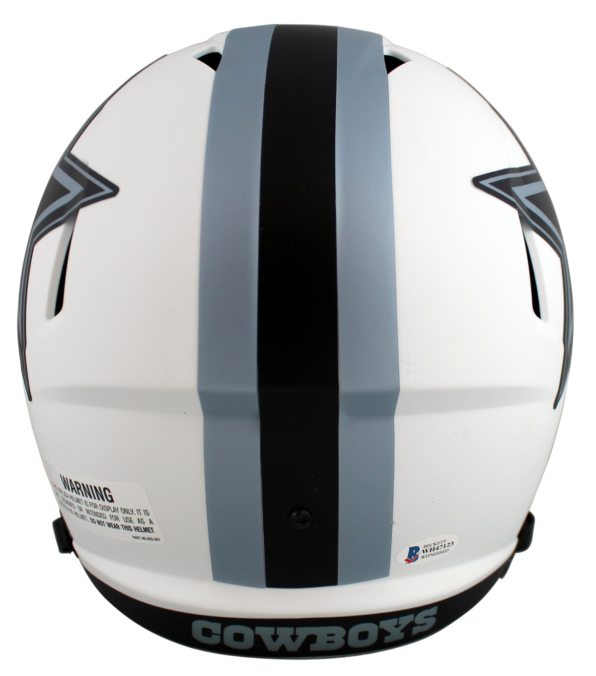 Cowboys Roger Staubach HOF 85 Signed Lunar Full Size Speed Rep Helmet BAS Wit