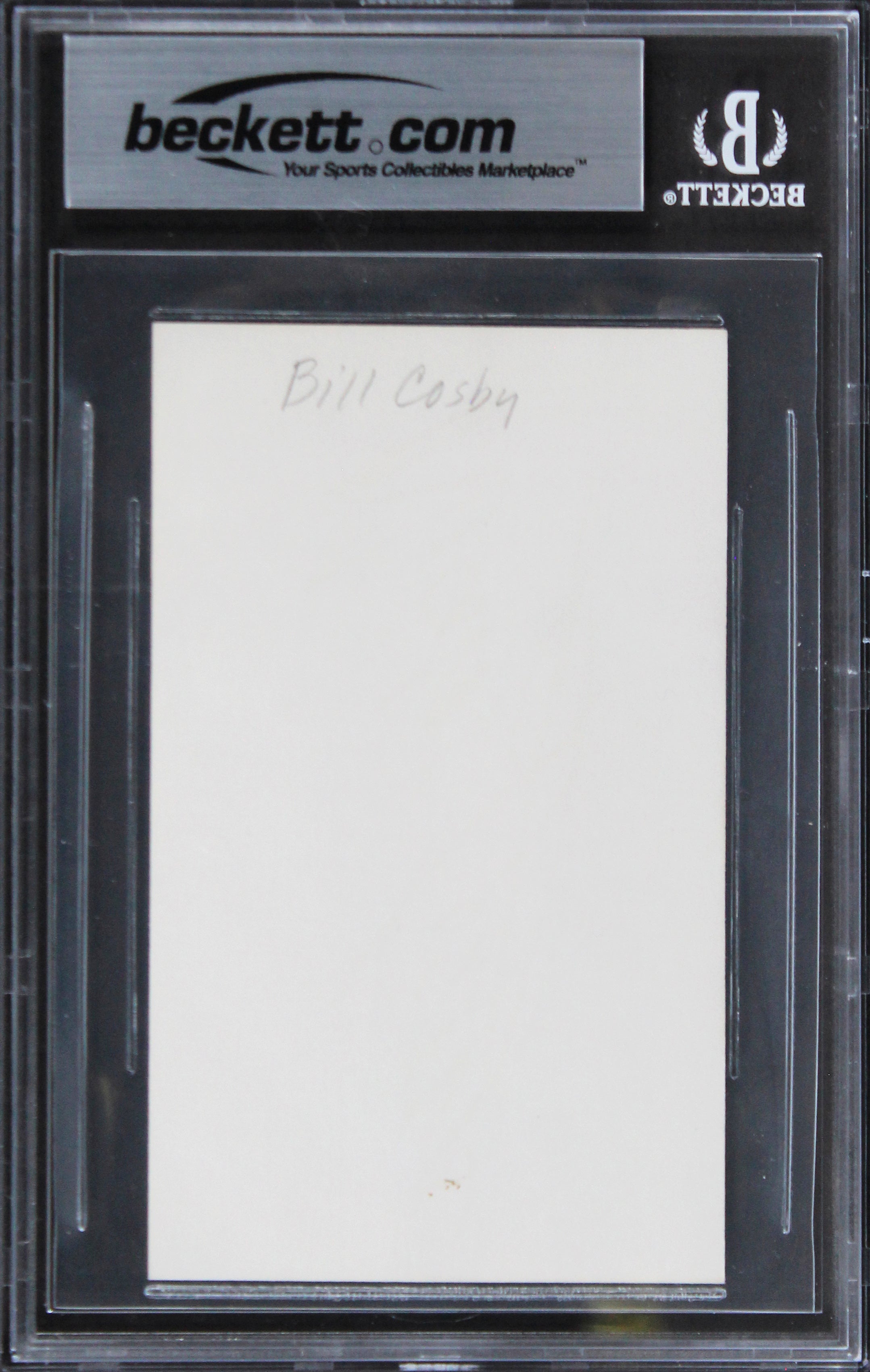 Bill Crosby The Cosby Show Authentic Signed 3x5 Index Card BAS Slabbed