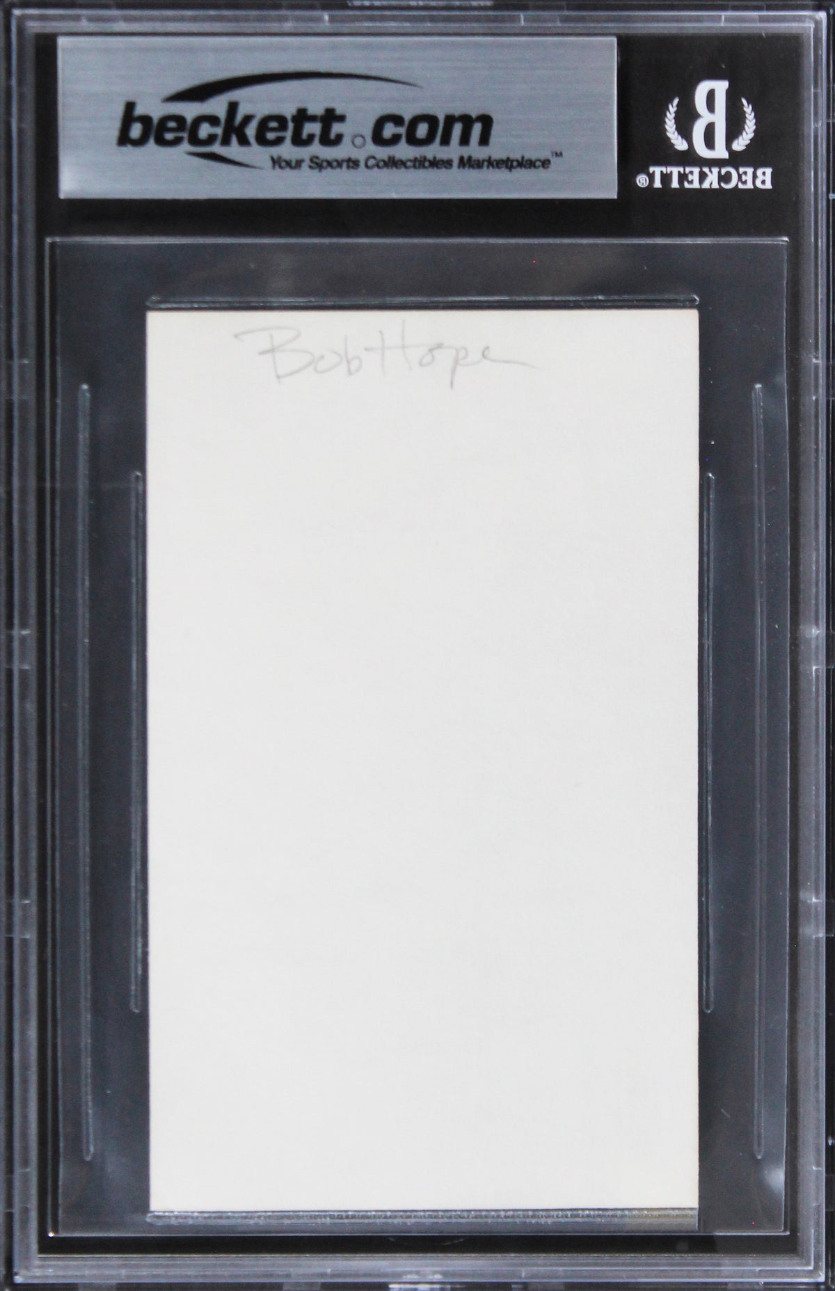 Bob Hope The Ghost Breakers Authentic Signed 3x5 Index Card BAS Slabbed 1
