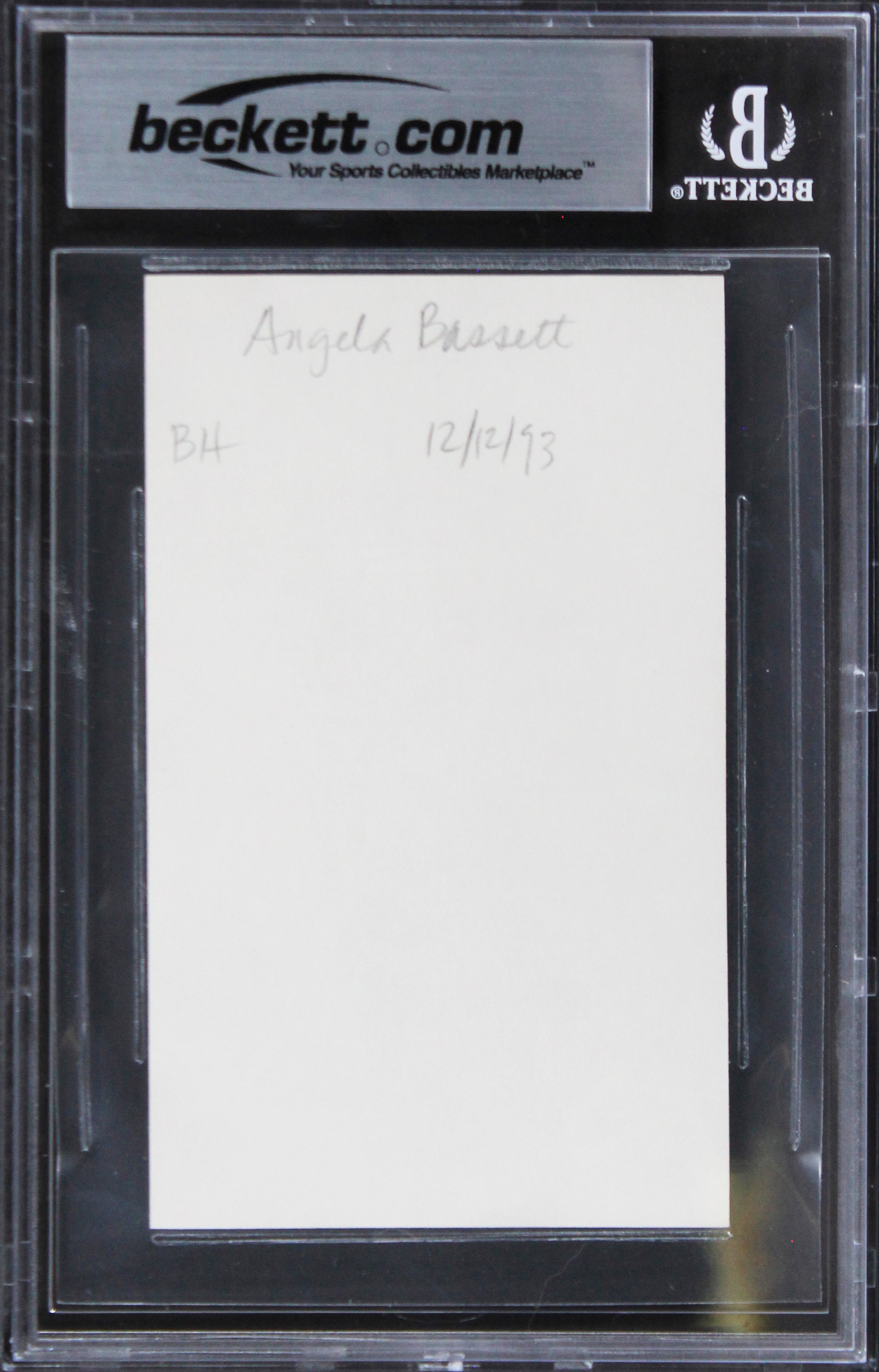 Angela Bassett What's Love Got to Do with It Signed 3x5 Index Card BAS Slabbed 2