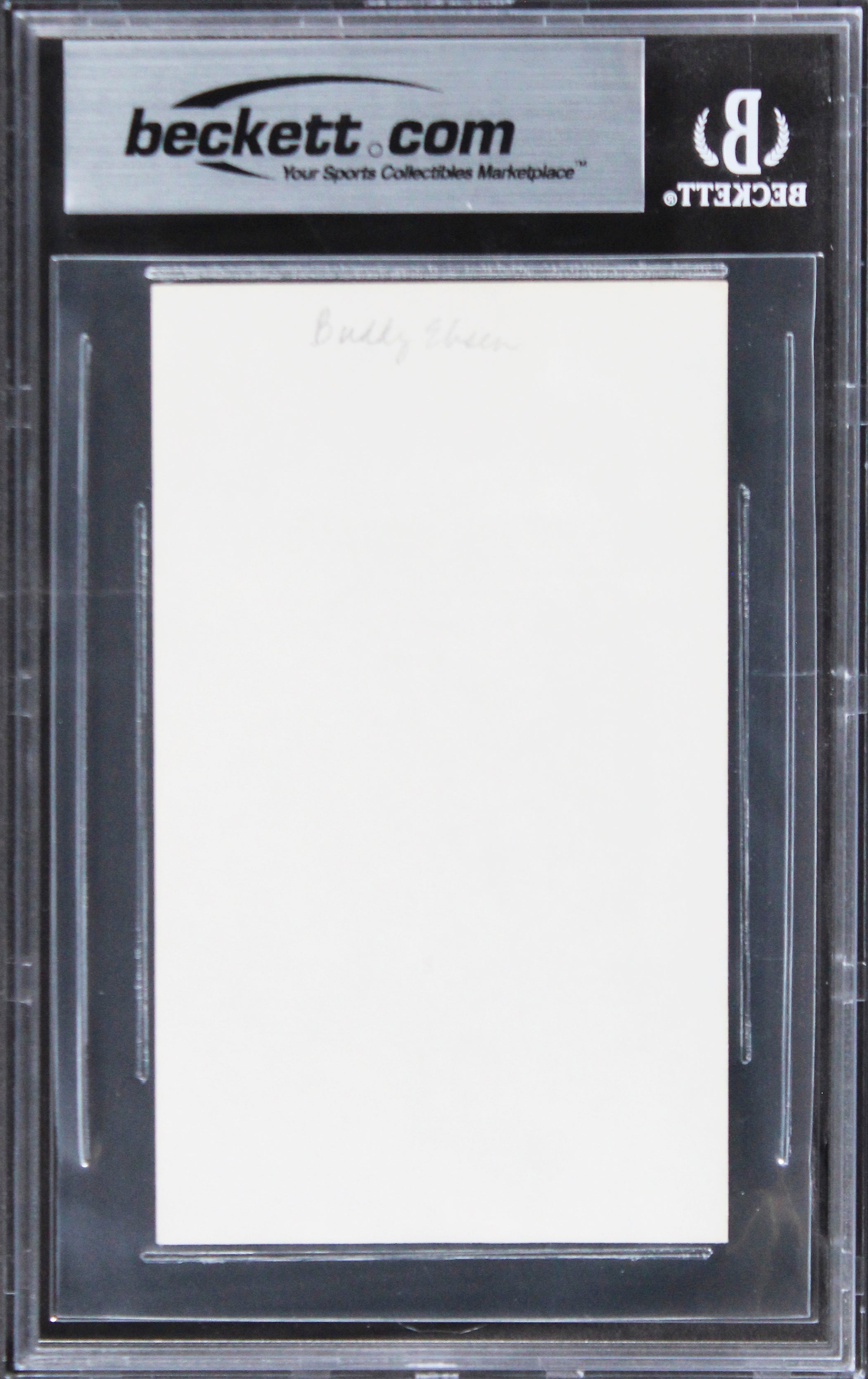 Buddy Ebsen Breakfast At Tiffany's Authentic Signed 3x5 Index Card BAS Slabbed 2