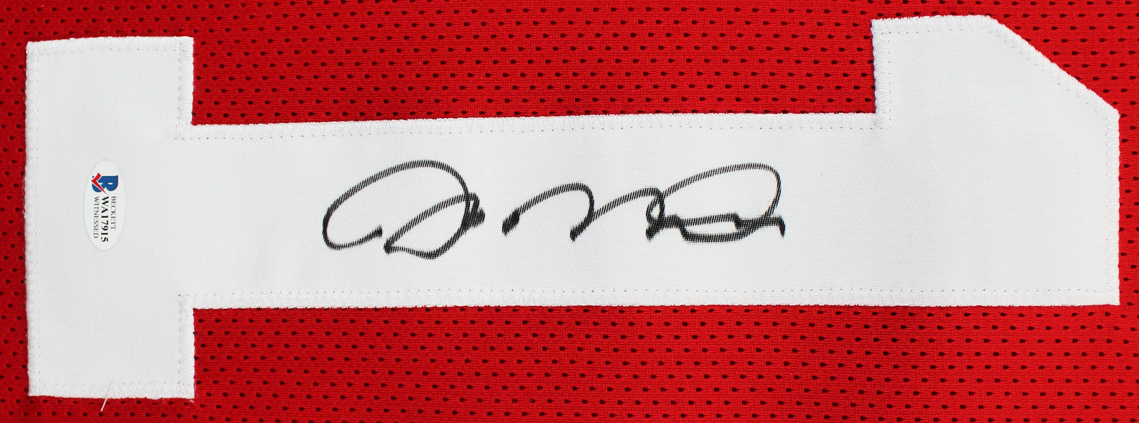 Joe Montana & Dwight Clark Authentic Signed Red Pro Style Jersey BAS Witnessed
