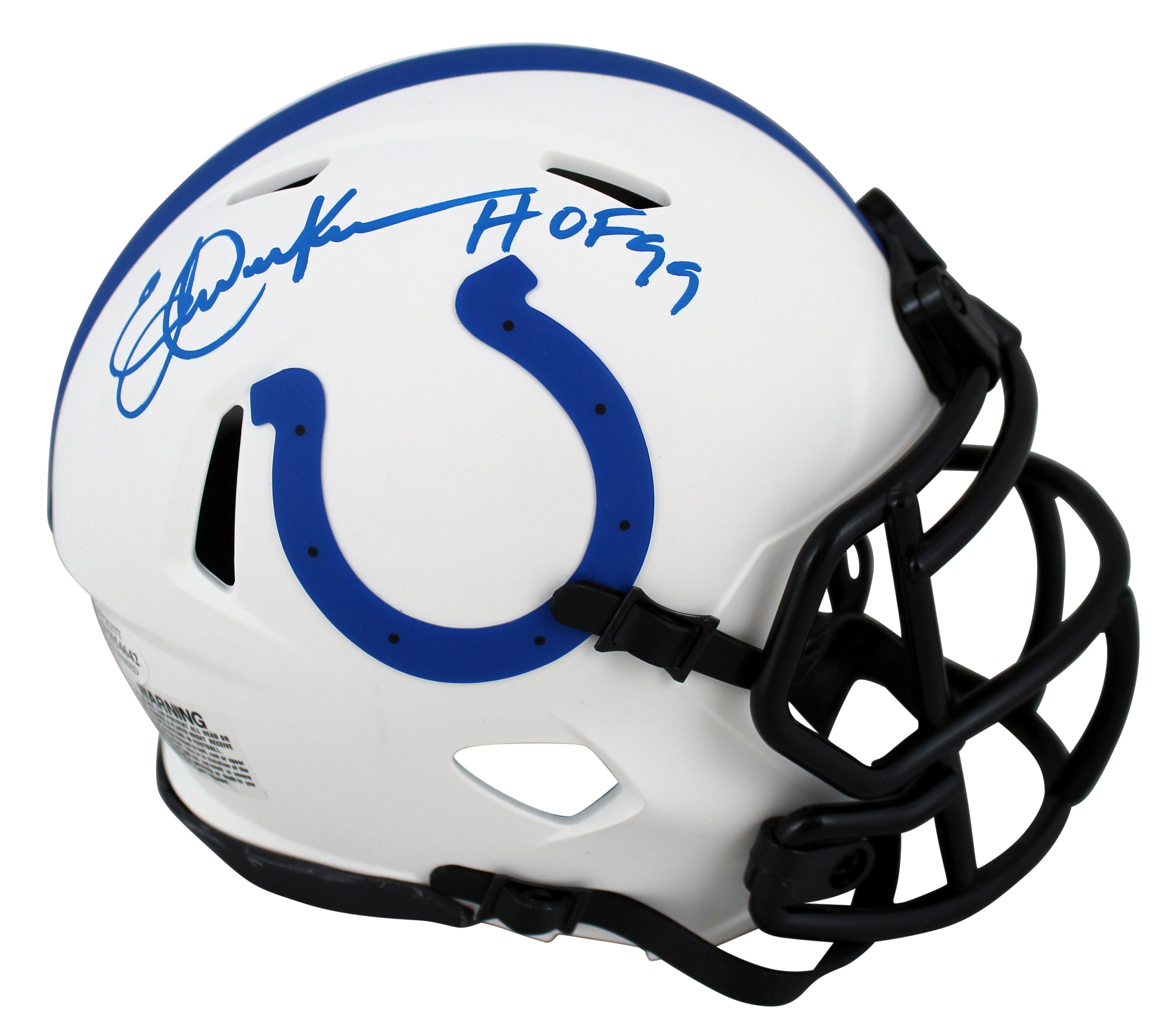Colts Eric Dickerson HOF 99 Authentic Signed Lunar Speed Mini Helmet BAS Witness