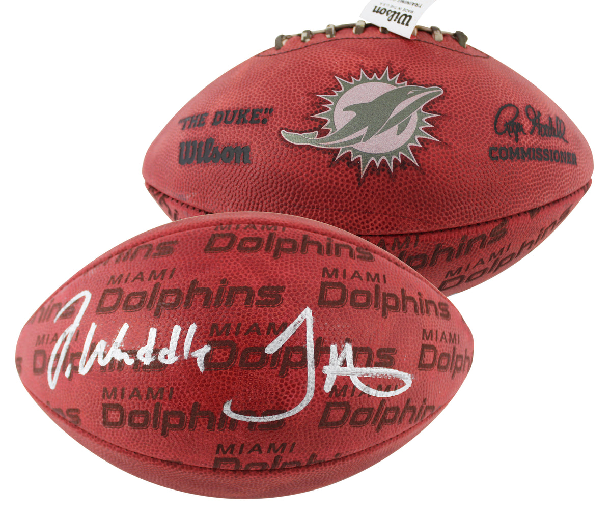 Jaylen Waddle & Tyreek Hill Signed Wilson Duke Showcase Nfl Football w/ Case BAS