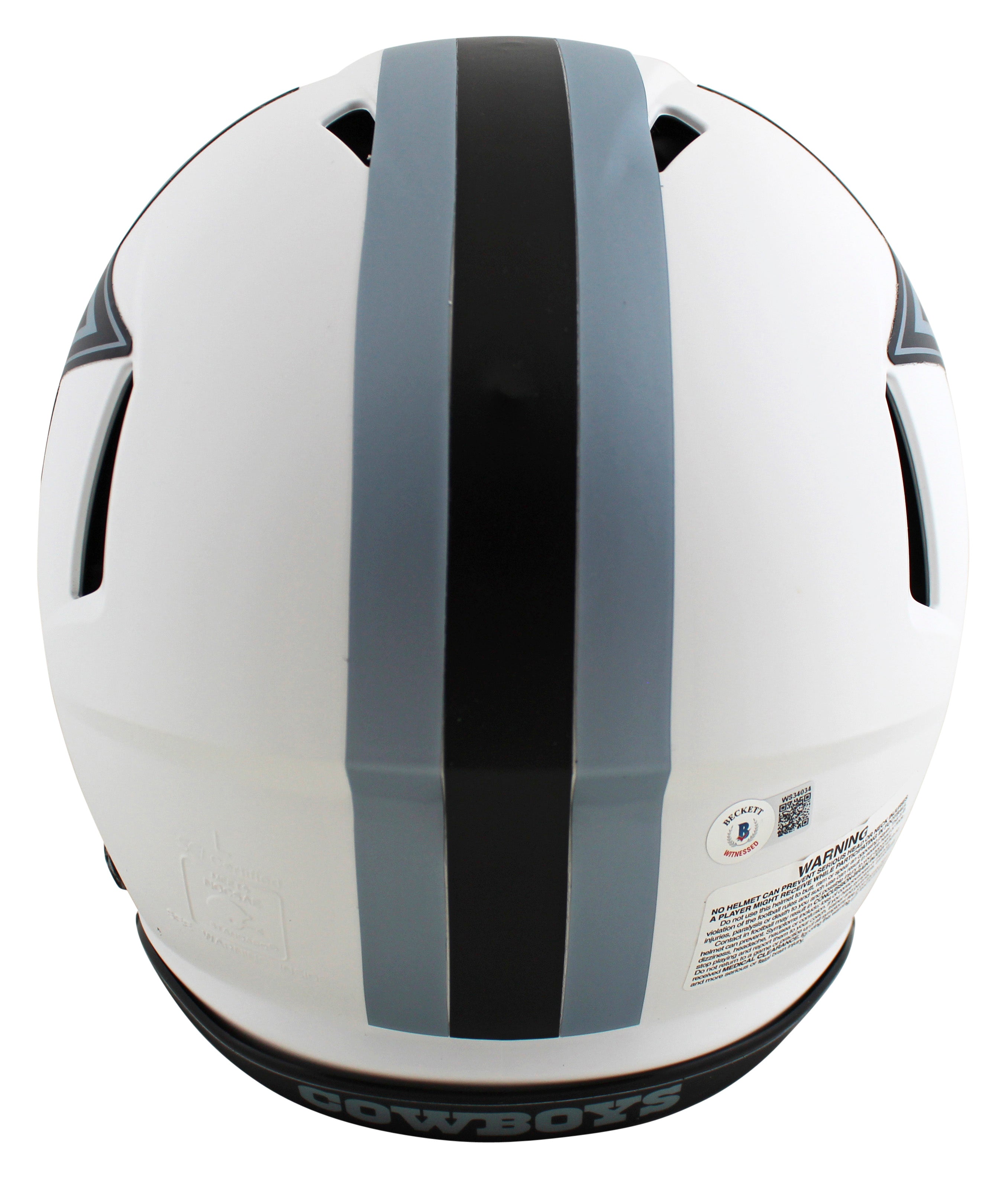 Cowboys Dak Prescott Signed Lunar Full Size Speed Proline Helmet w/ Case BAS Wit