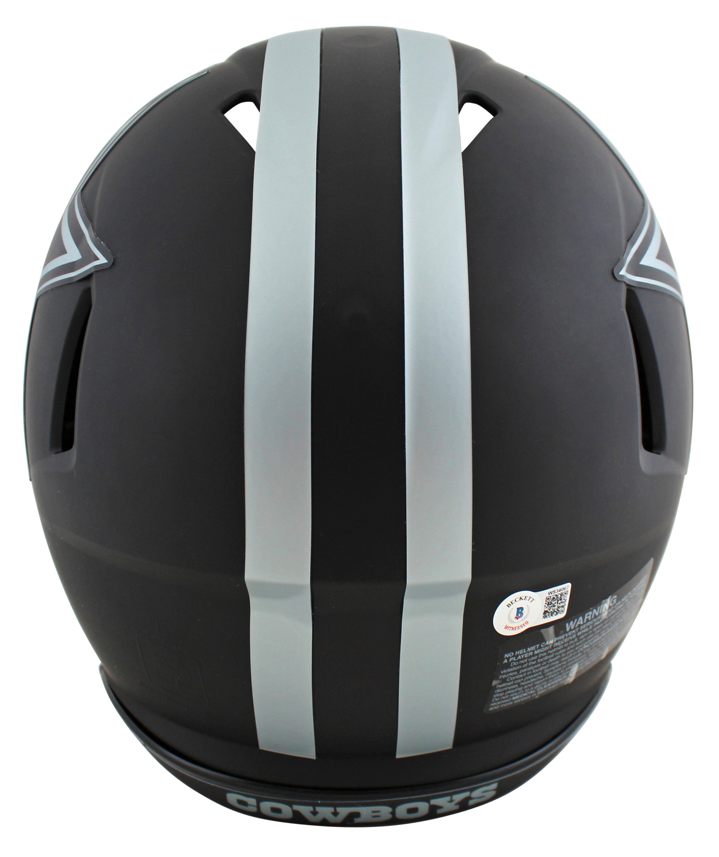 Cowboys Dak Prescott Signed Eclipse F/S Speed Proline Helmet w/ Silver Sig BAS W