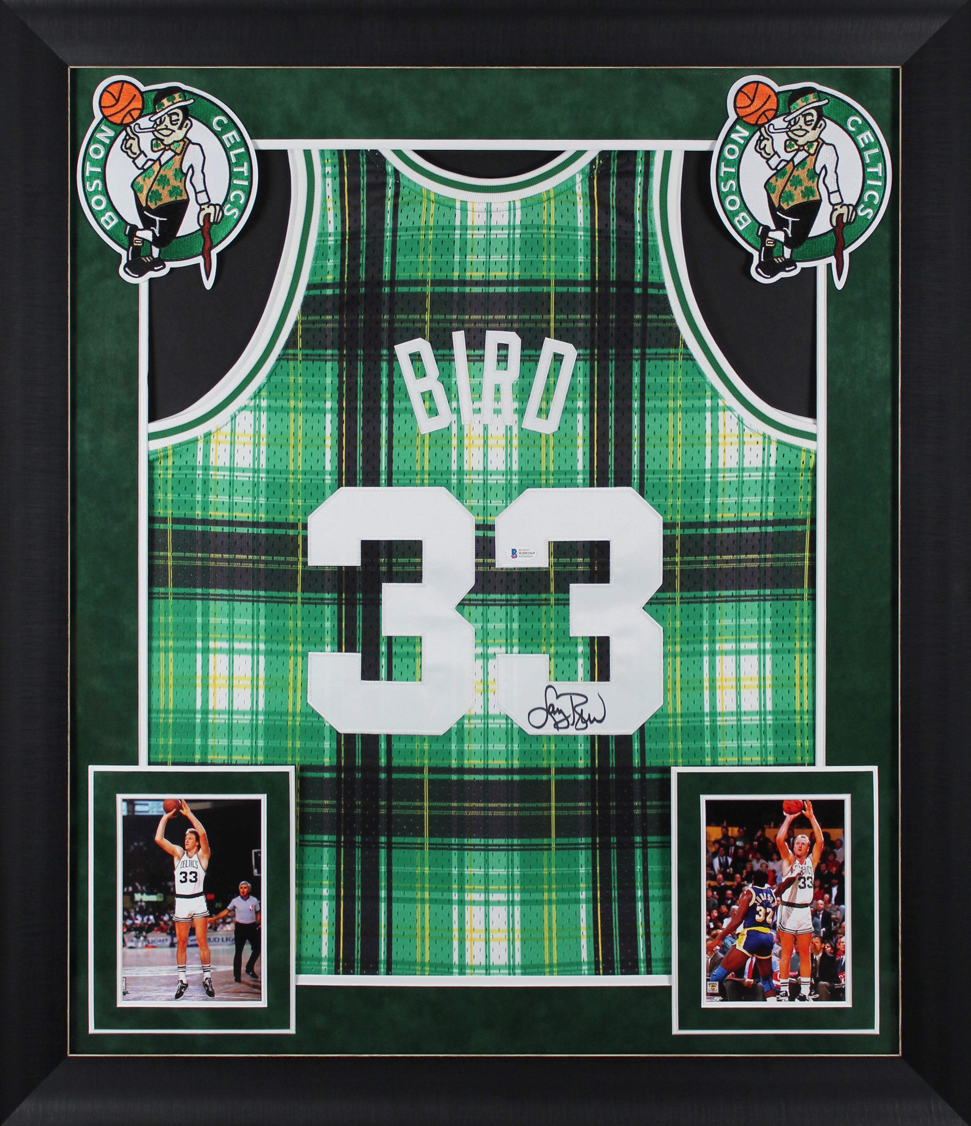 Larry Bird Signed 1985 M&N HWC Swingman Private School Jersey BAS Wit #WD92569