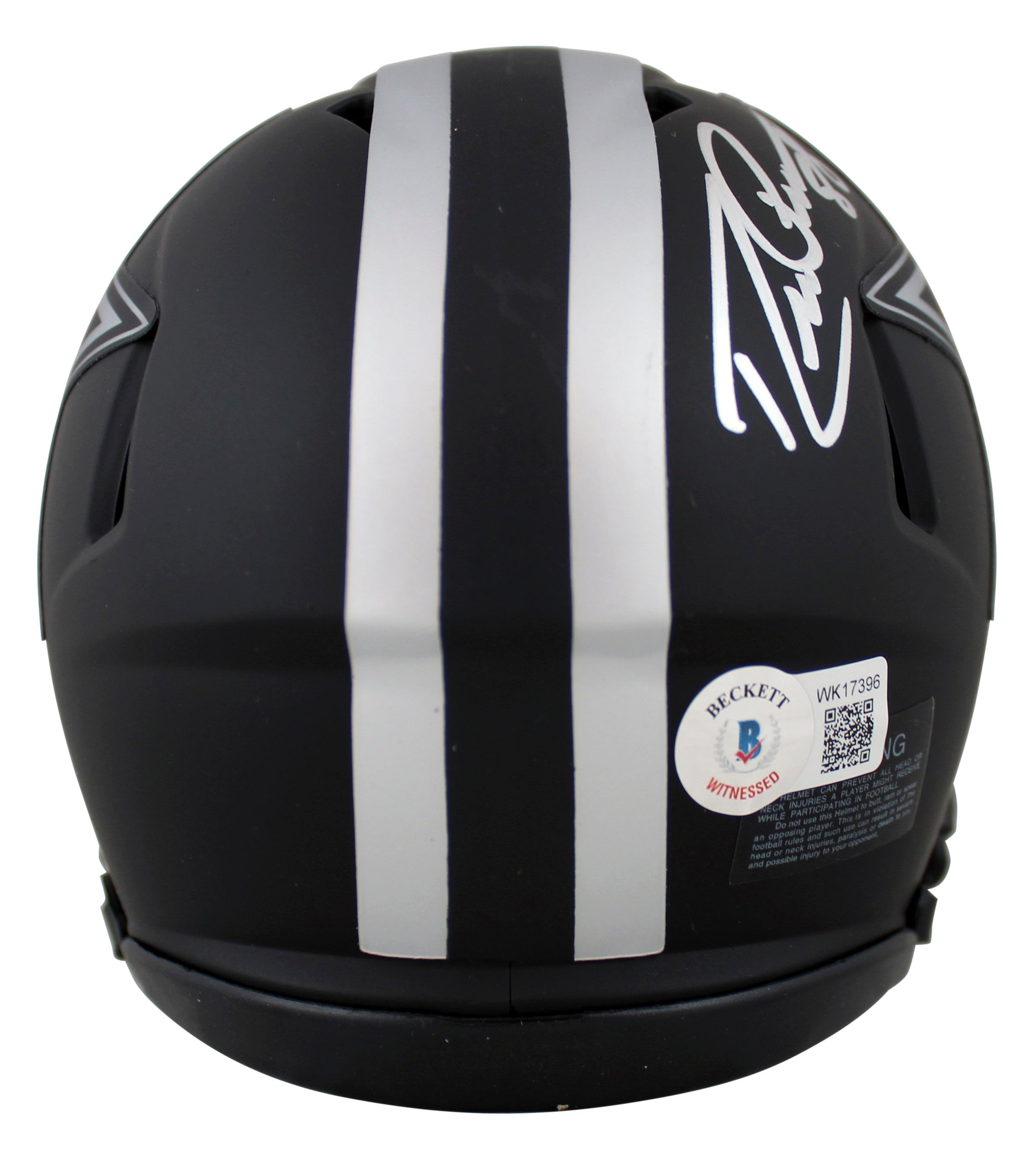 Cowboys Drew Pearson "HOF 21" Signed Eclipse Speed Mini Helmet BAS Witnessed
