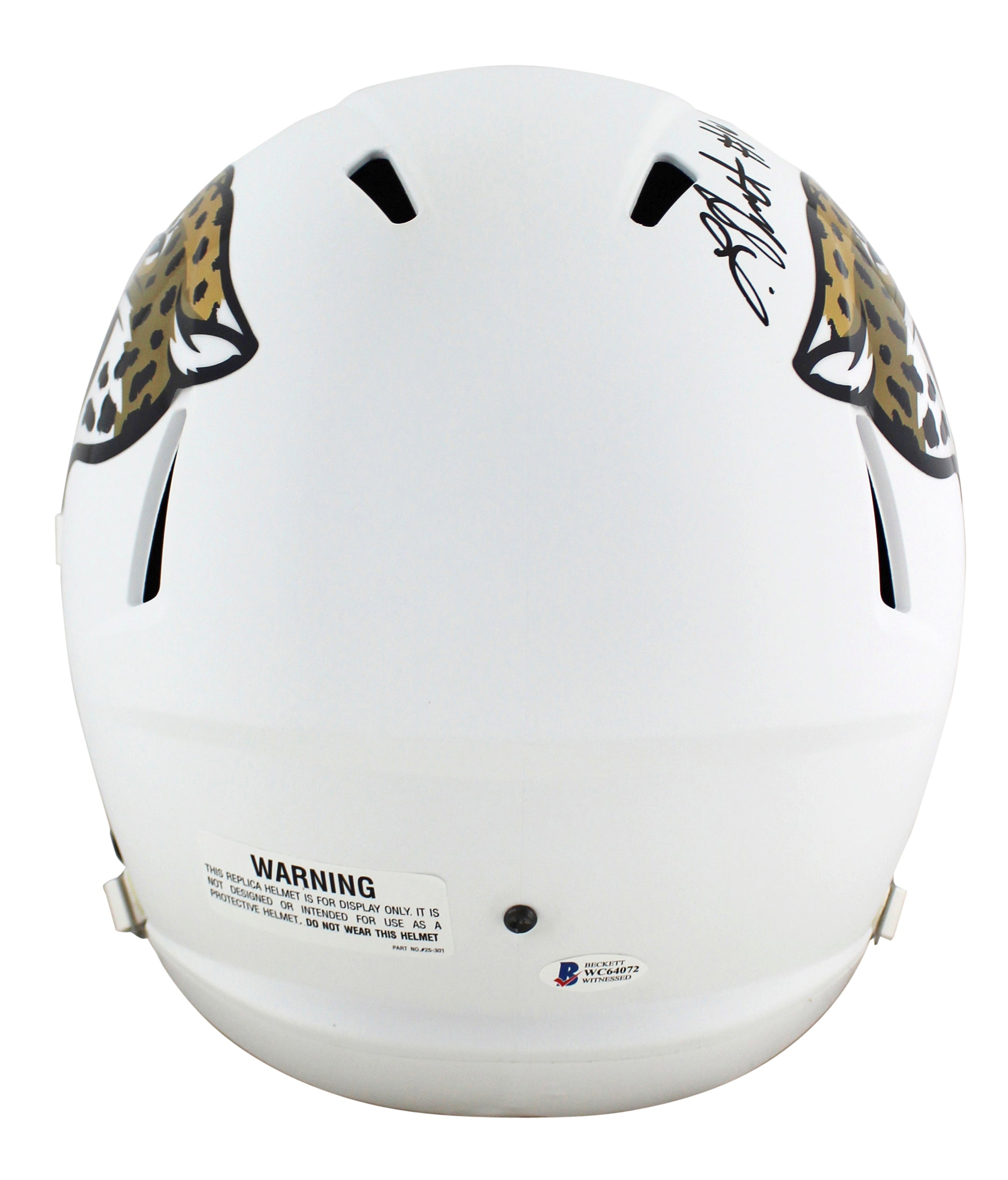 Jaguars Laviska Shenault Jr. Signed Flat White Full Size Speed Rep Helmet BAS