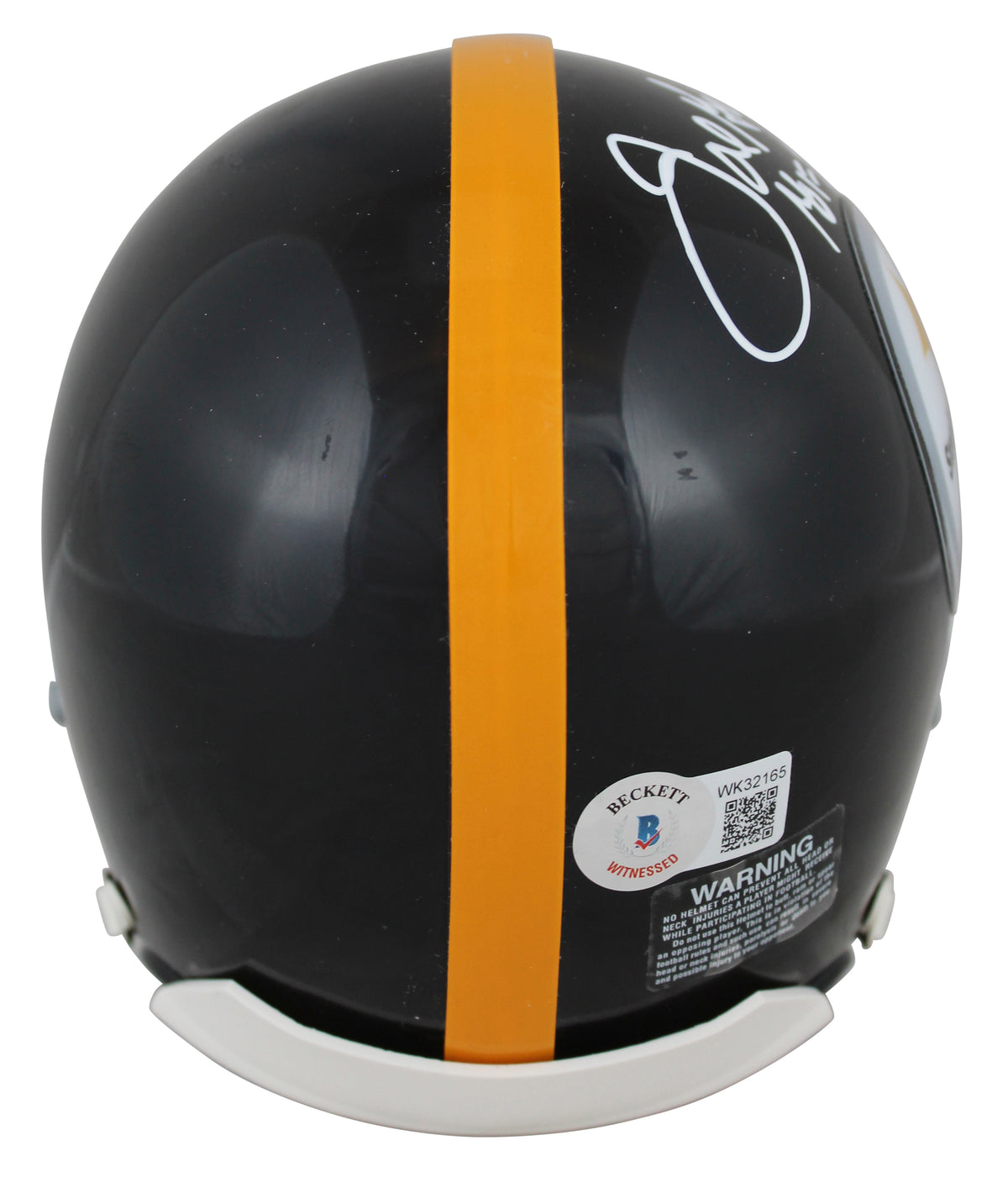 Steelers Joe Greene "HOF 87" Signed 63-76 Throwback Rep Mini Helmet BAS Witness