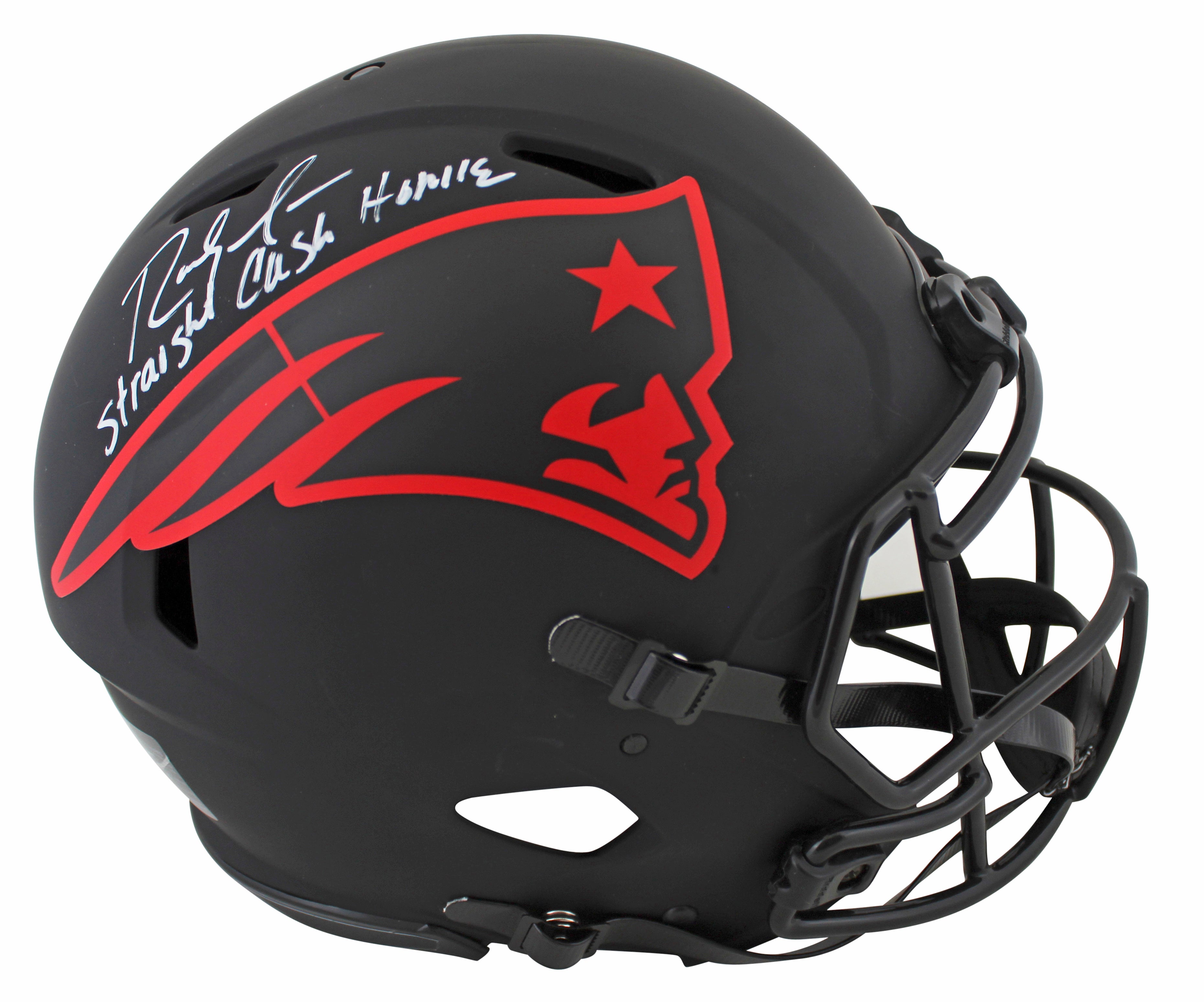 Patriots Randy Moss "SCH" Signed Eclipse Proline F/S Speed Helmet w/ Case BAS W