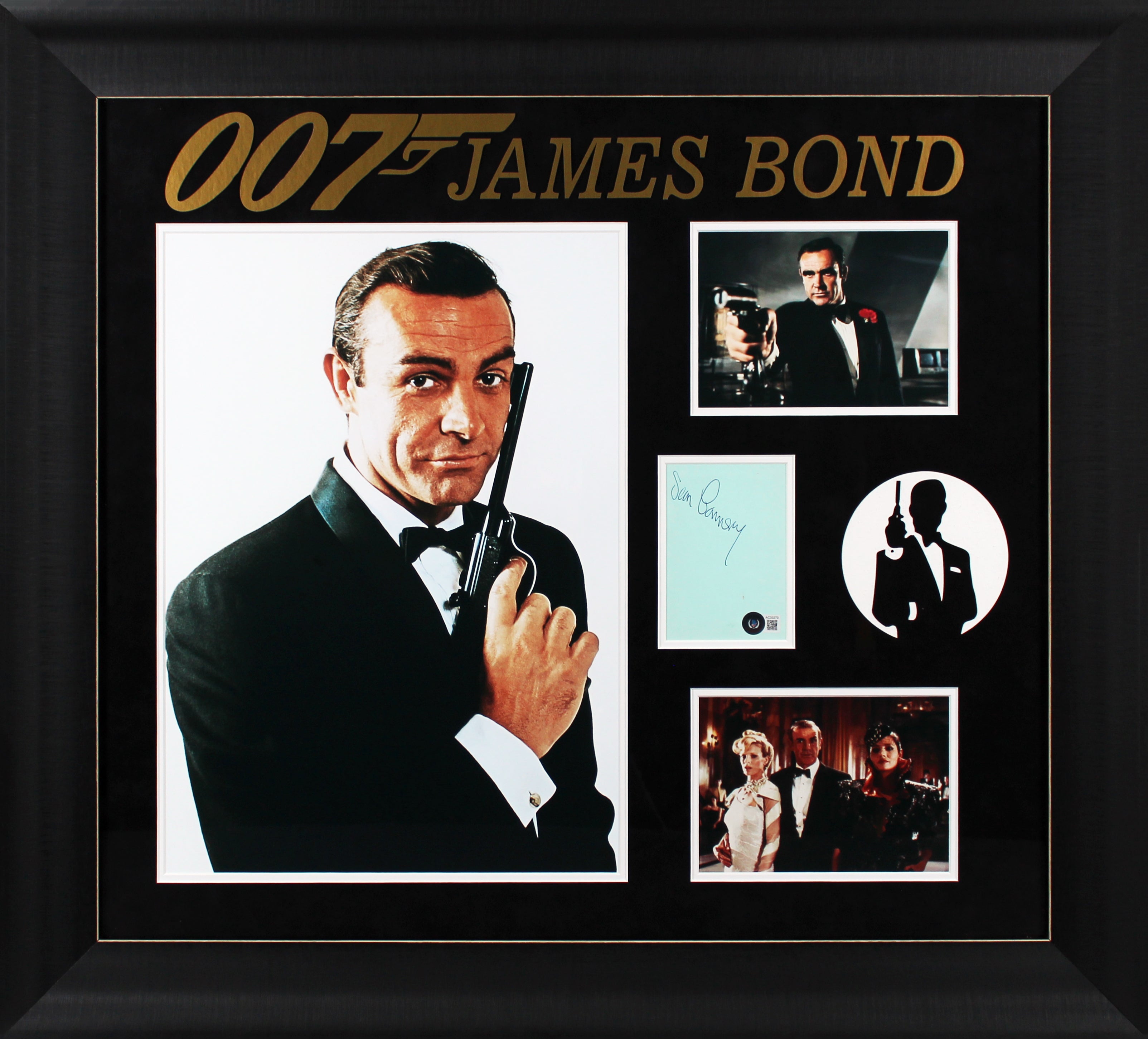 Sean Connery James Bond 007 Authentic Signed Framed Display BAS #AC33270