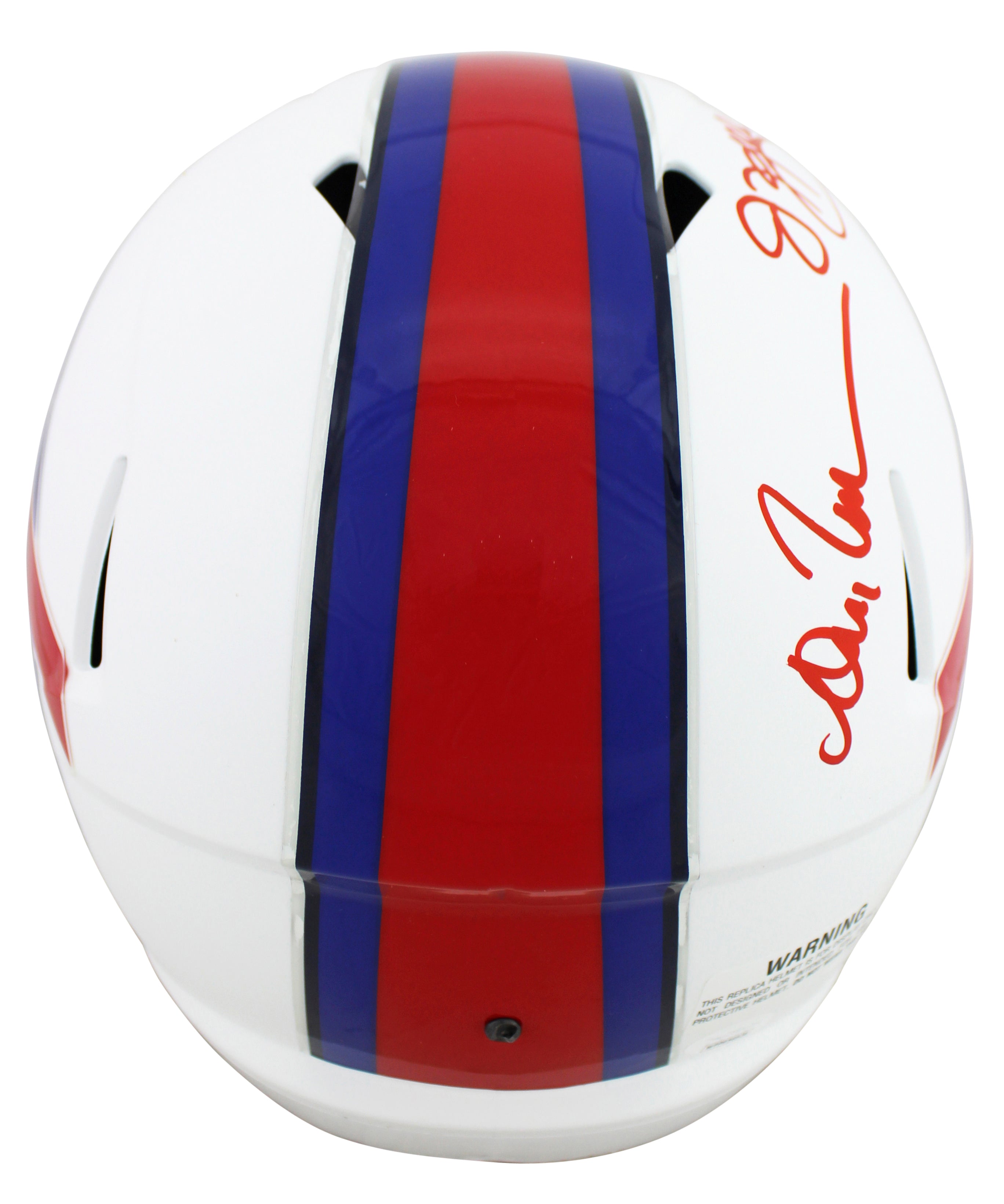 Bills (3) Kelly, Thomas & Reed Signed Flat White Full Size Speed Rep Helmet JSA