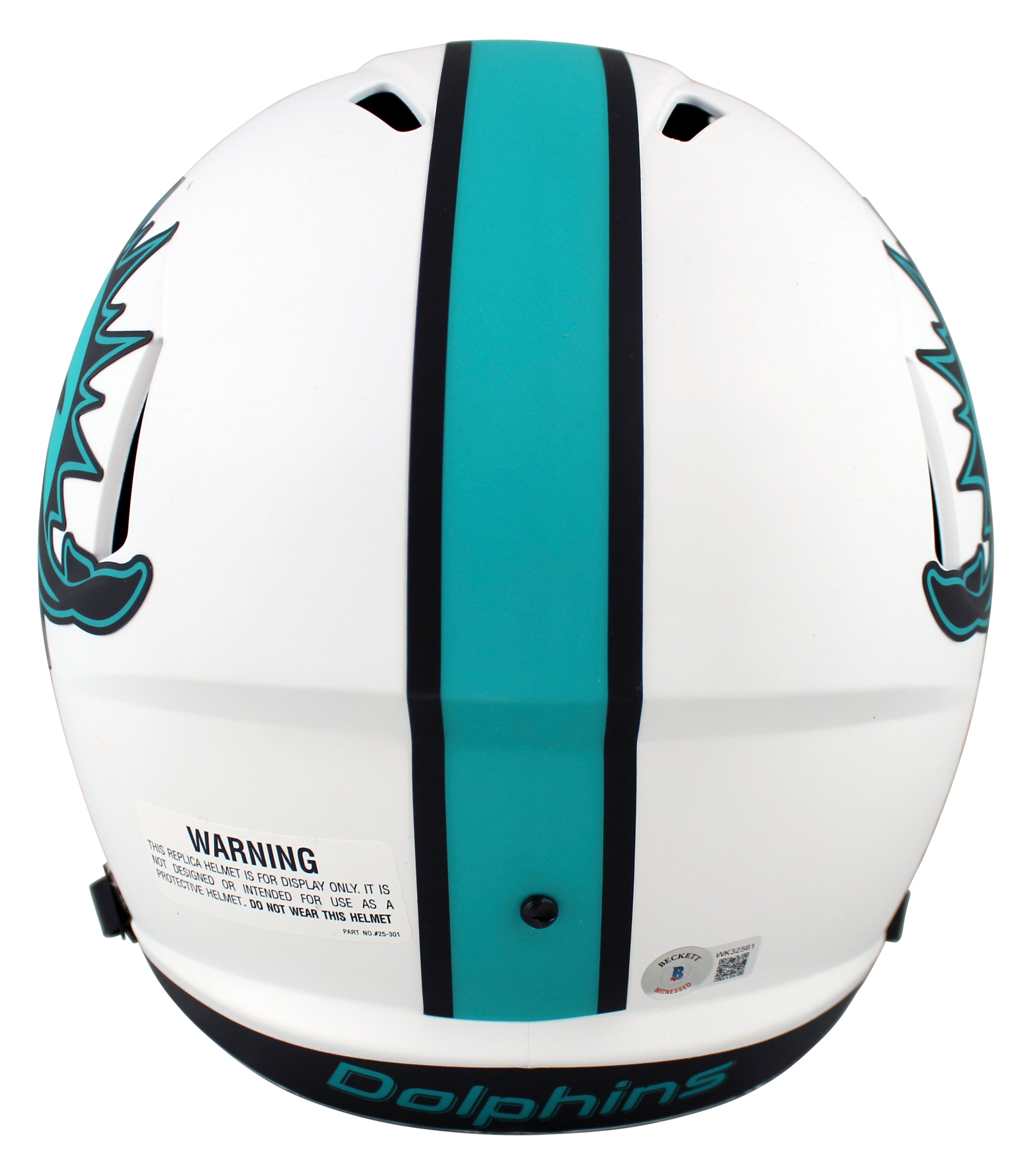 Dolphins Mike Gesicki "Fins Up!" Signed Lunar Full Size Speed Rep Helmet BAS Wit
