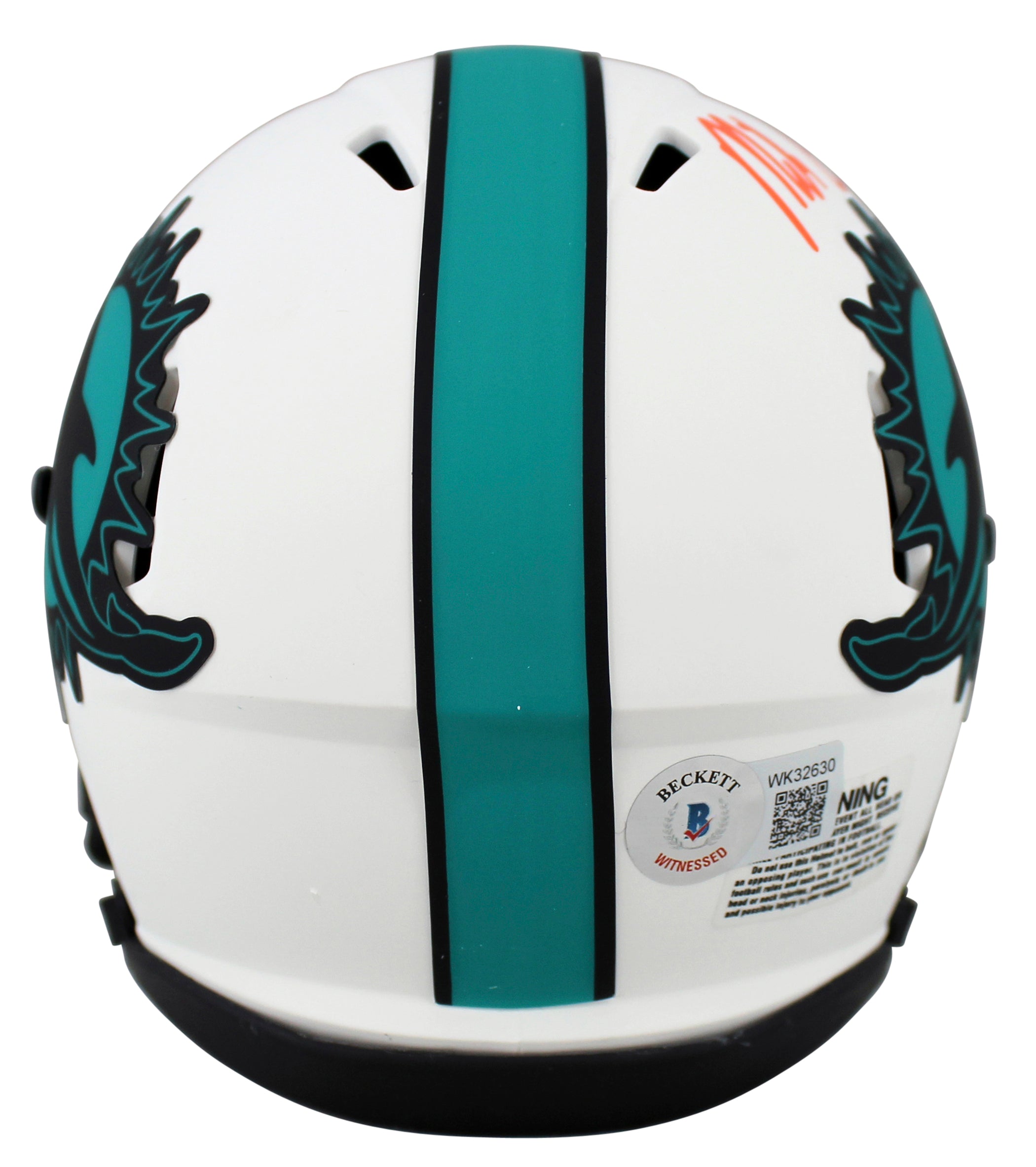Dolphins Mike Gesicki Authentic Signed Lunar Speed Mini Helmet BAS Witnessed