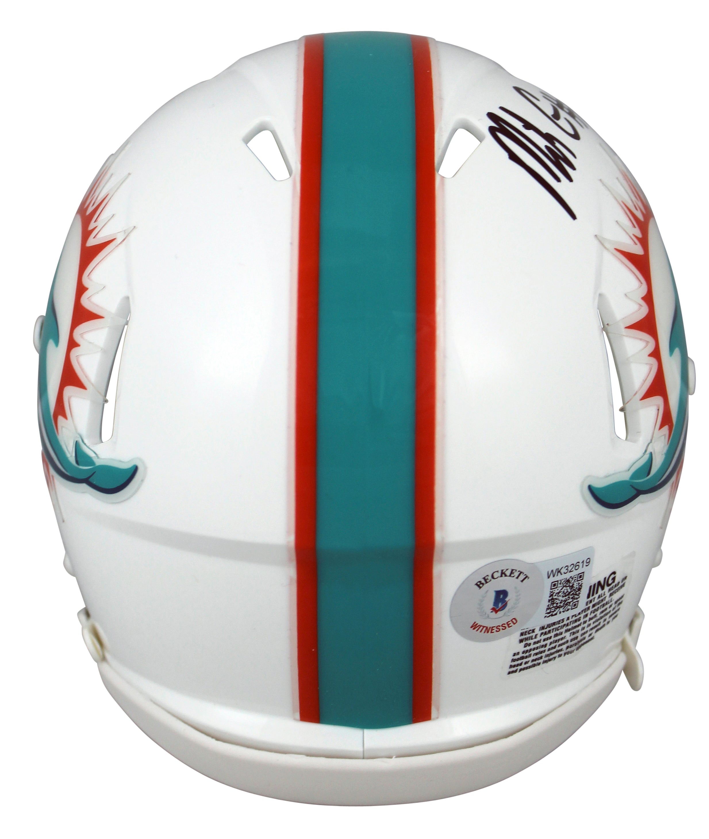 Dolphins Mike Gesicki Authentic Signed Speed Mini Helmet Autographed BAS Witness