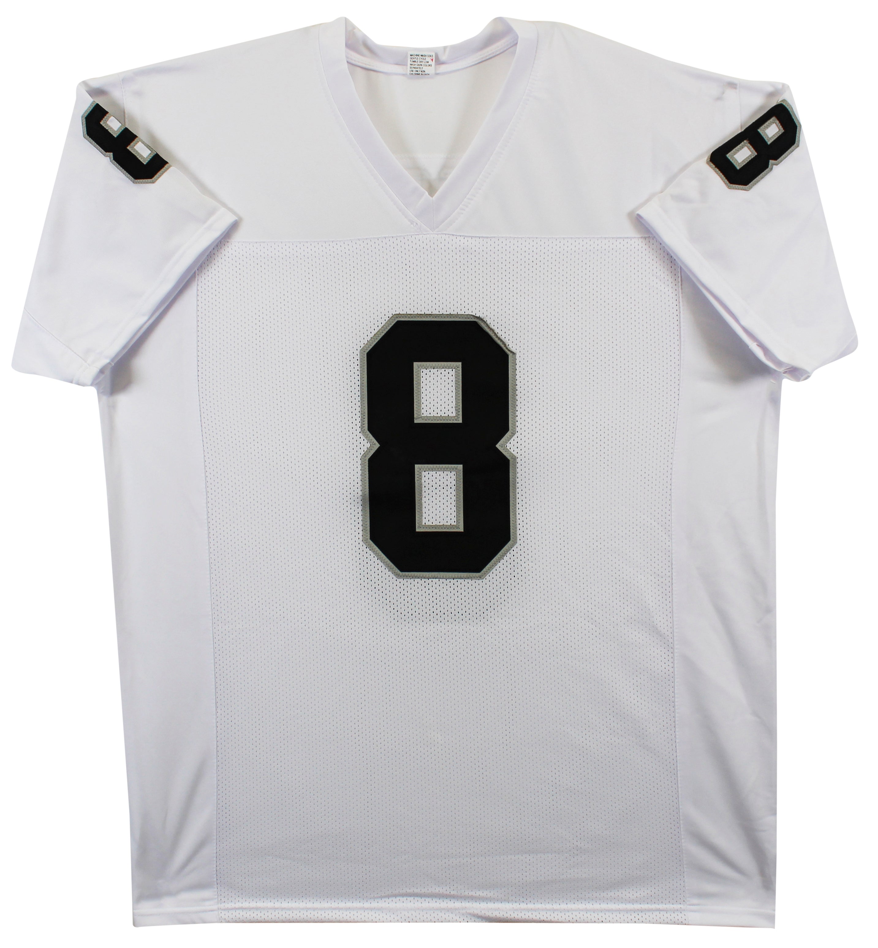 Josh Jacobs Authentic Signed White Pro Style #8 Jersey BAS Witnessed