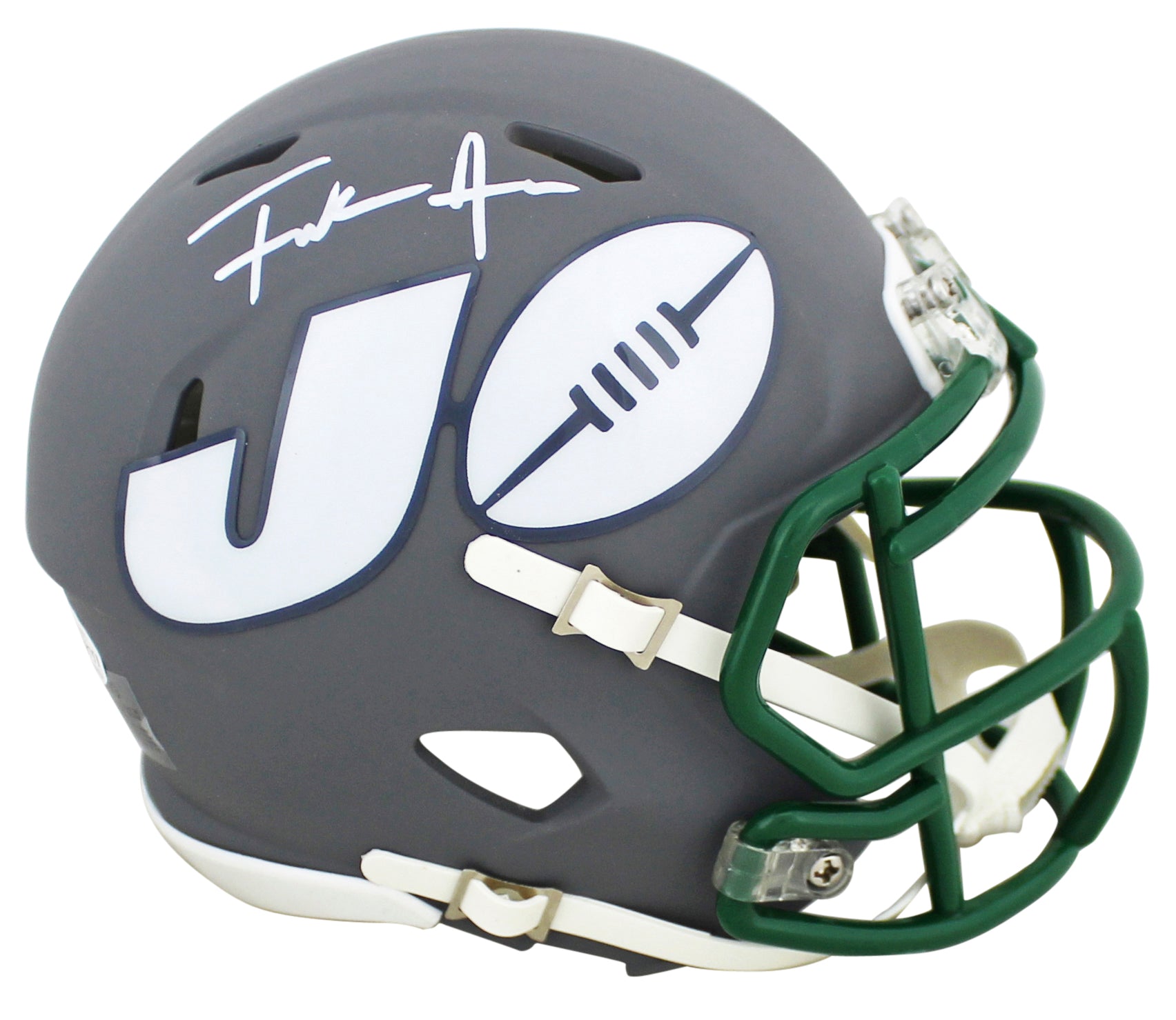 Jets Frank Gore Authentic Signed Amp Speed Mini Helmet Autographed BAS Witnessed