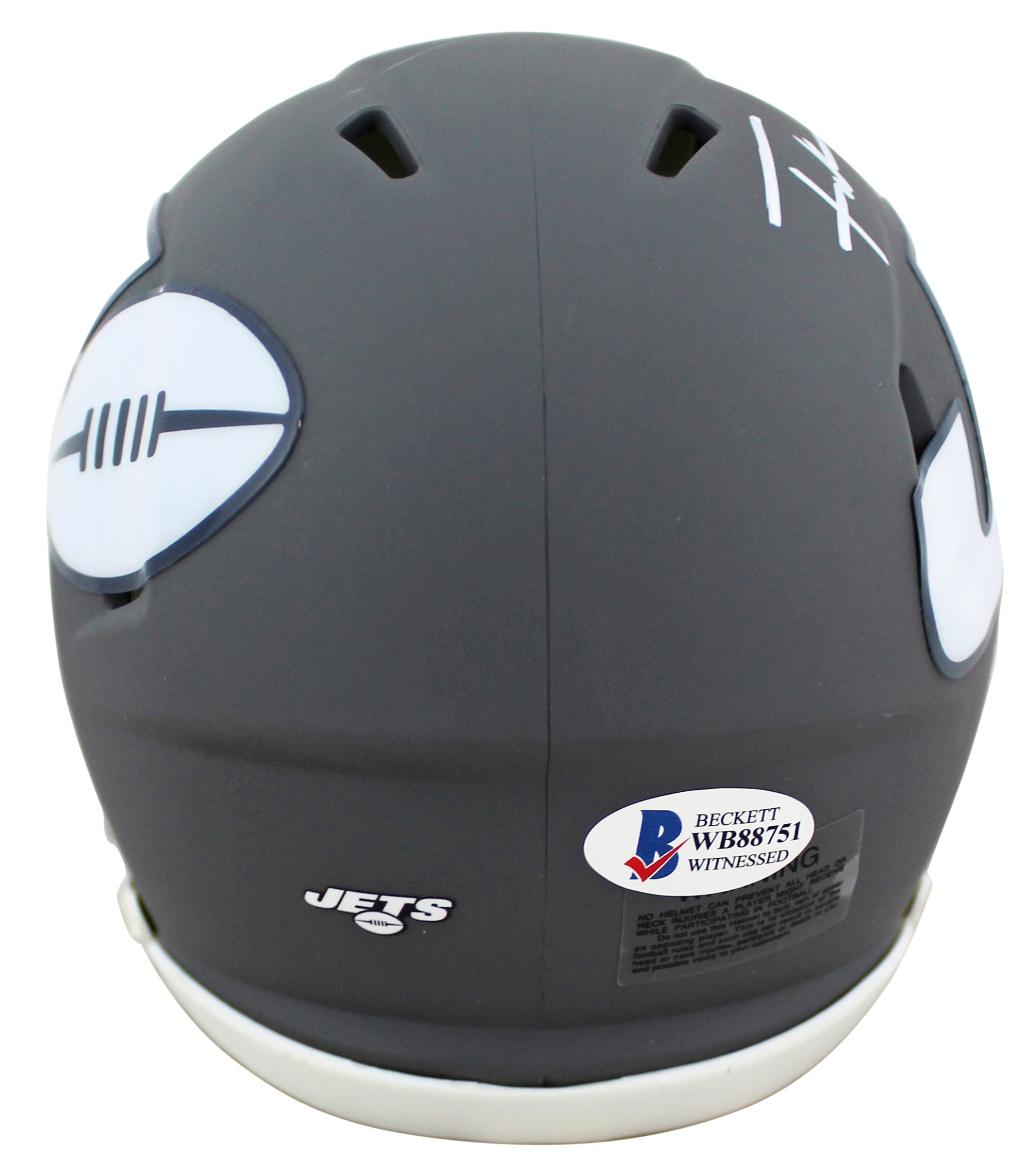 Jets Frank Gore Authentic Signed Amp Speed Mini Helmet Autographed BAS Witnessed