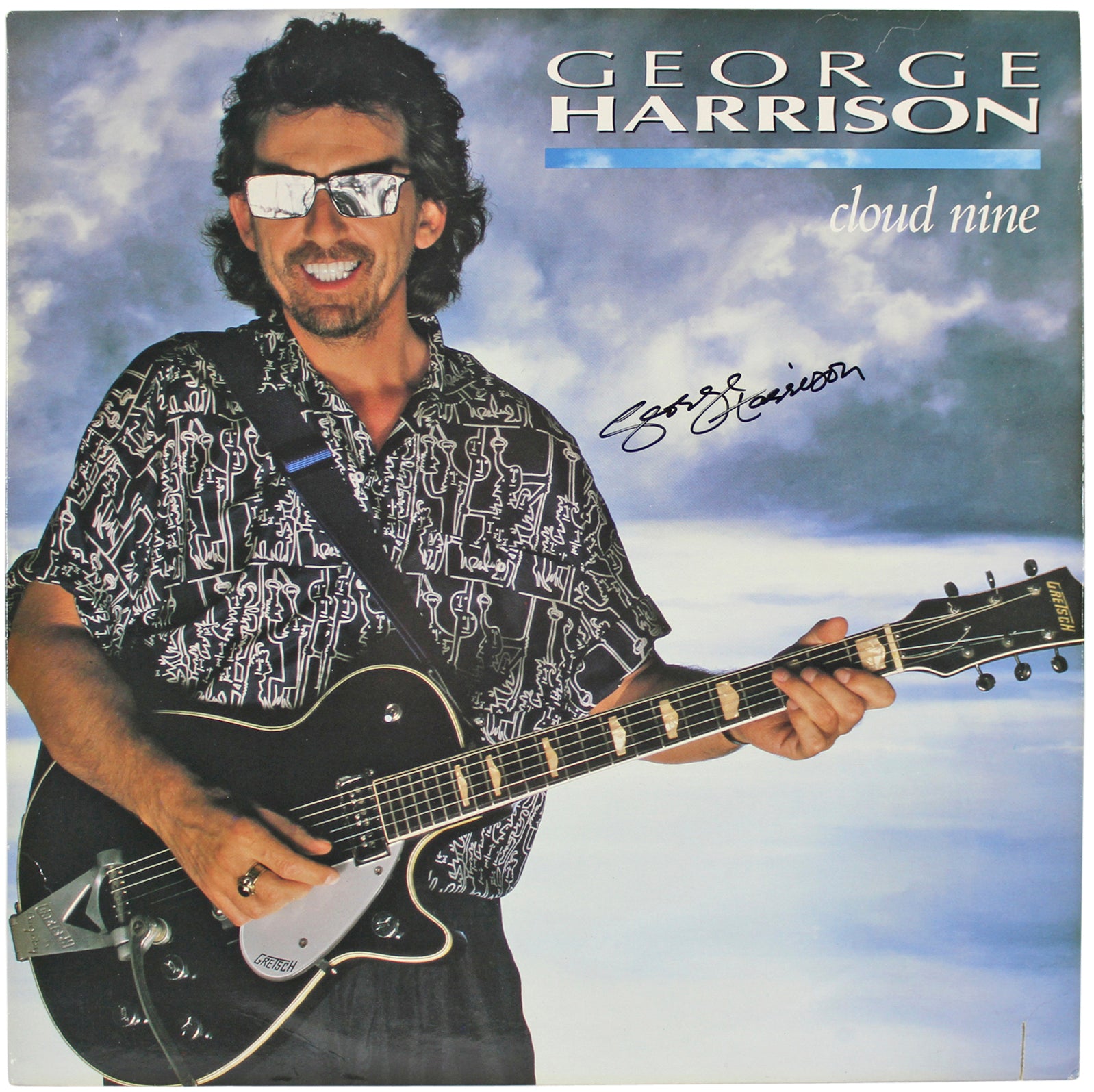 George Harrison Authentic Signed Cloud Nine Album Cover W/ Vinyl JSA #X10361