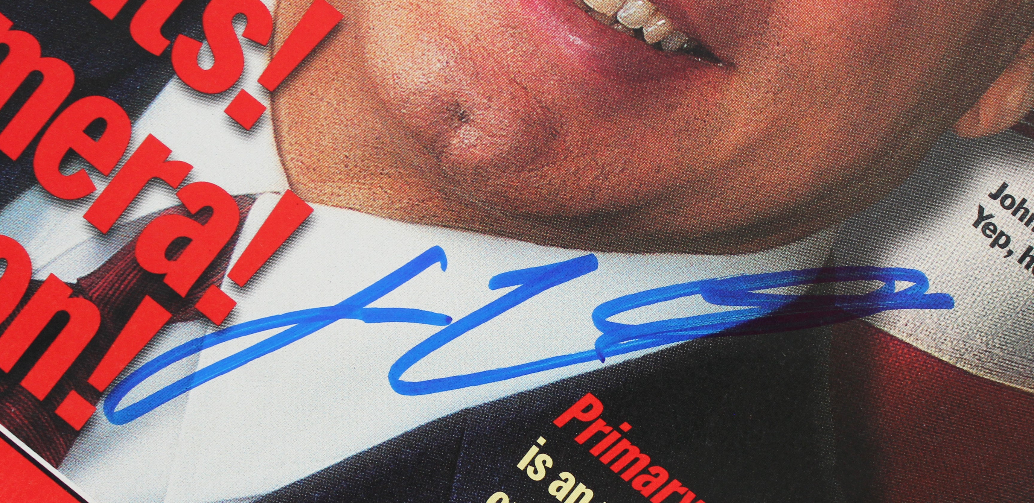 John Travolta Primary Colors Authentic Signed 1998 Time Magazine BAS #BF88150