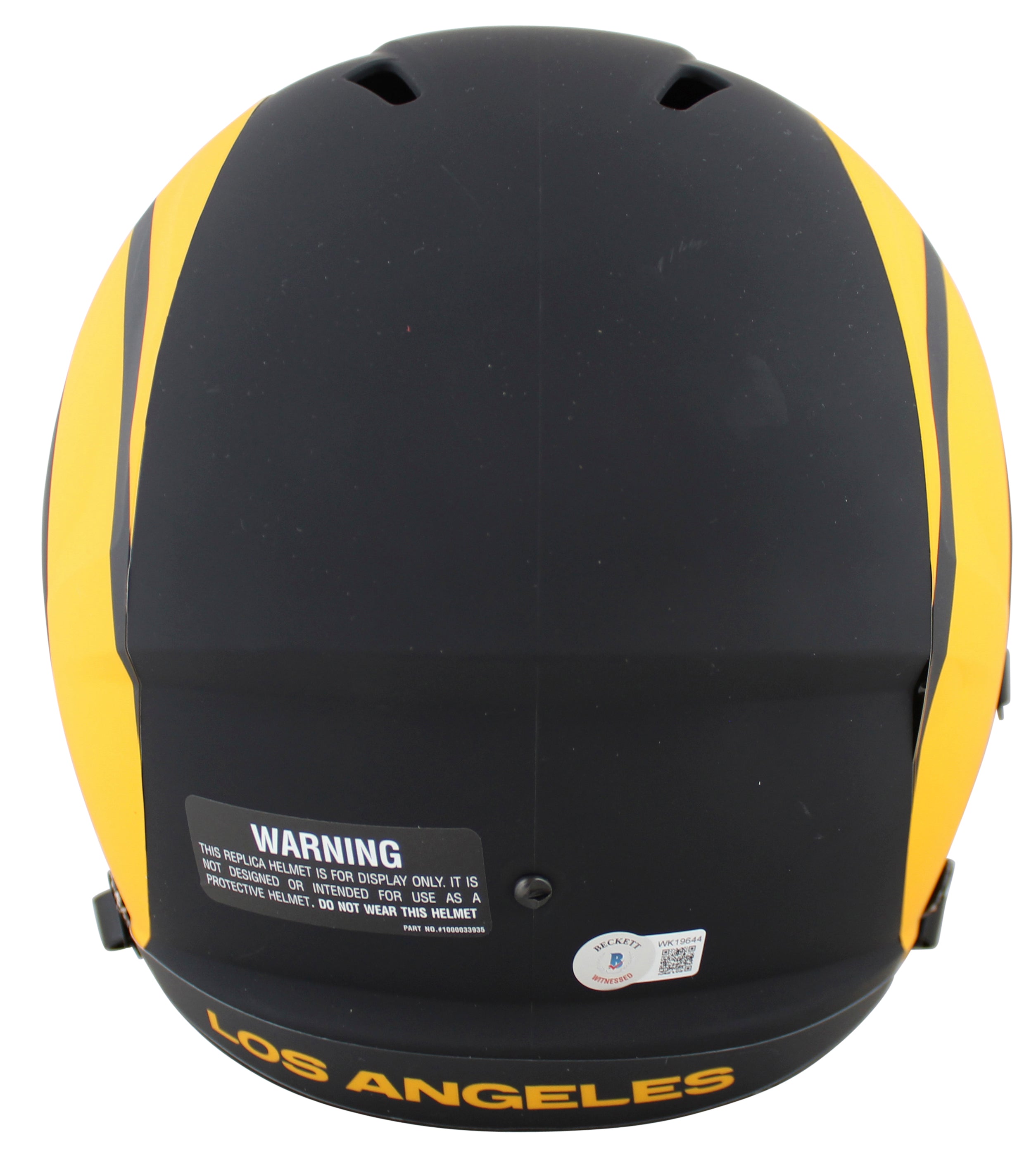 Rams Marshall Faulk "HOF/ROY" Signed Eclipse Full Size Speed Rep Helmet BAS Wit