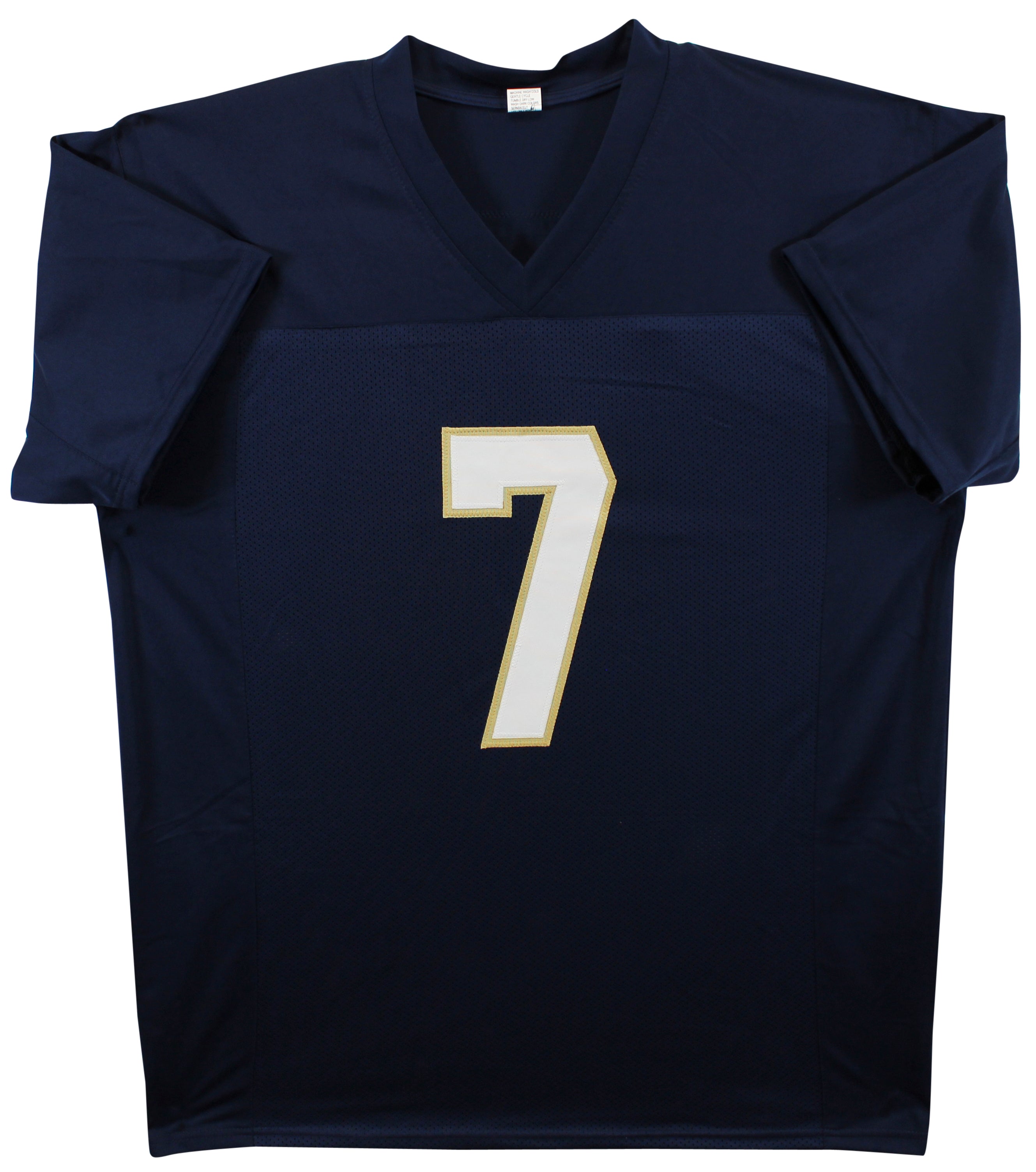 Notre Dame Joe Theismann "Go Irish!" Signed Navy Blue Pro Style Jersey BAS Wit