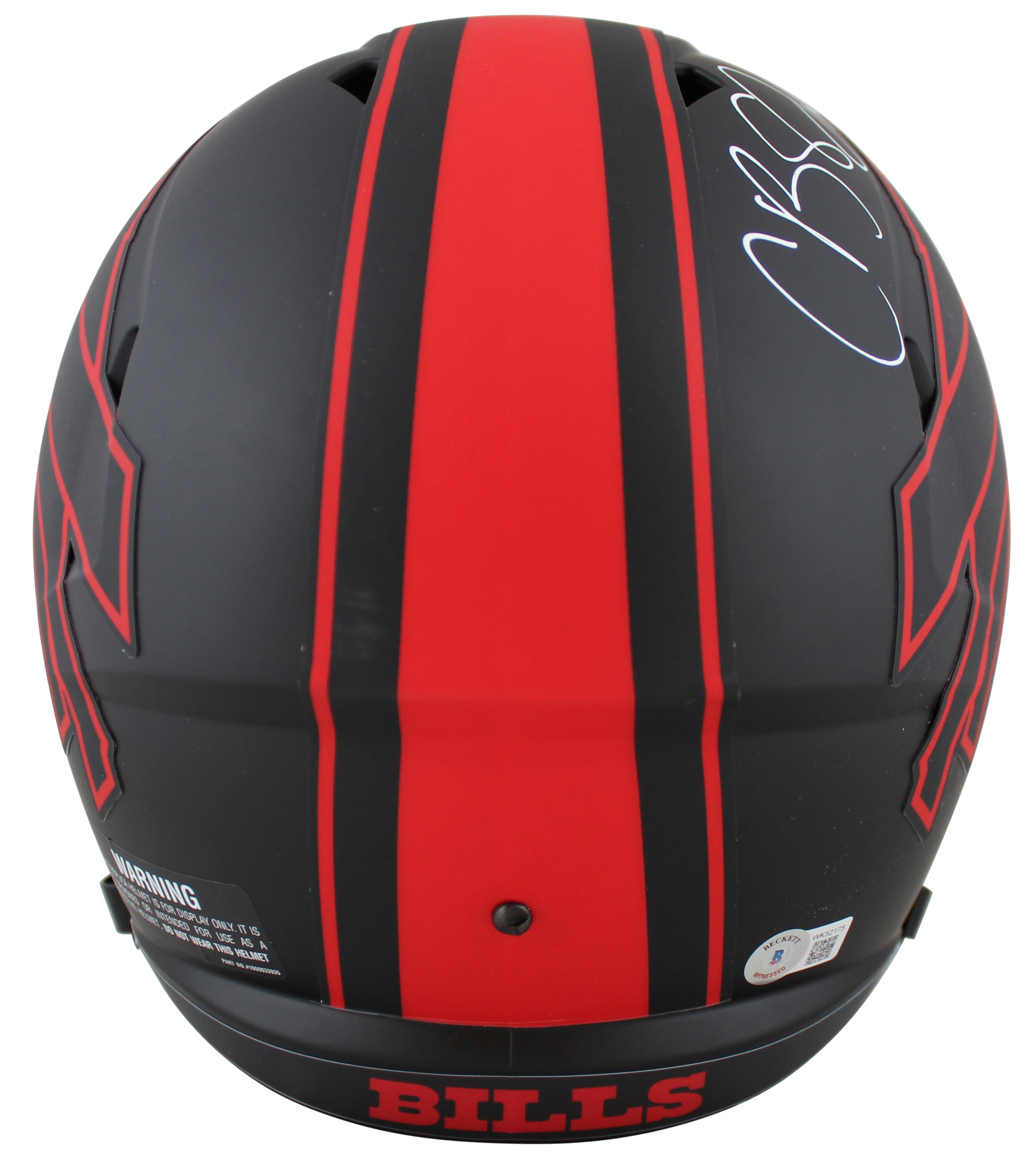 Bills Cole Beasley "2x Insc" Signed Eclipse Full Size Speed Rep Helmet BAS Wit