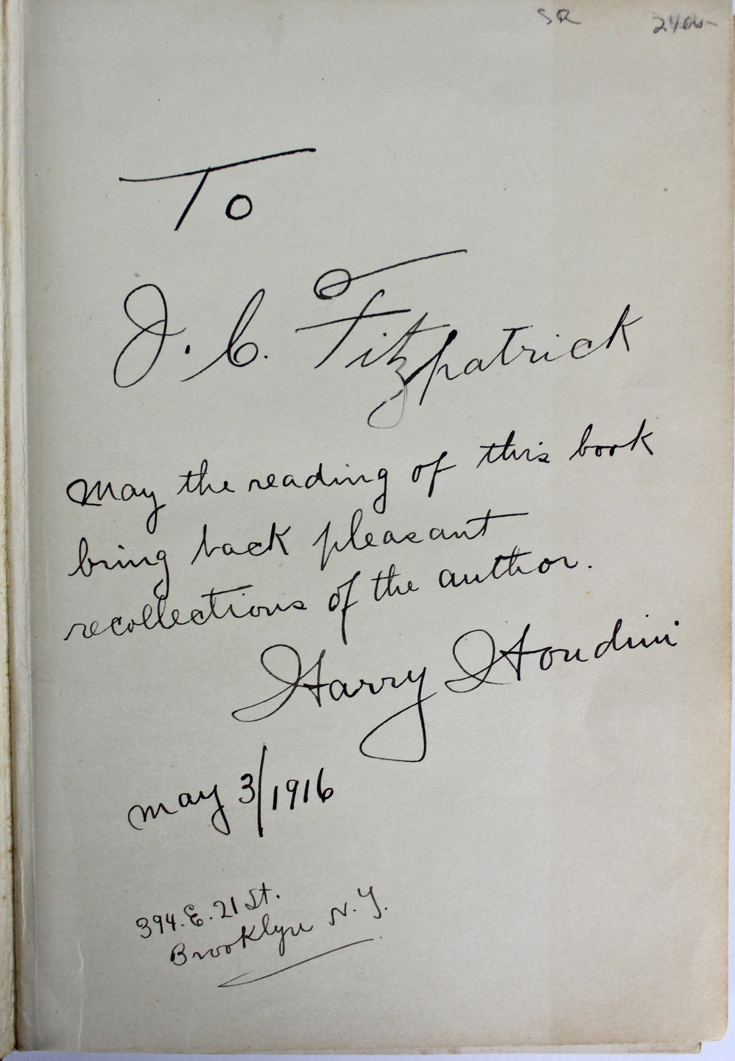 Harry Houdini Signed Unmasking of Harry Houdini 1st Ed Book Auto Graded 9! BAS