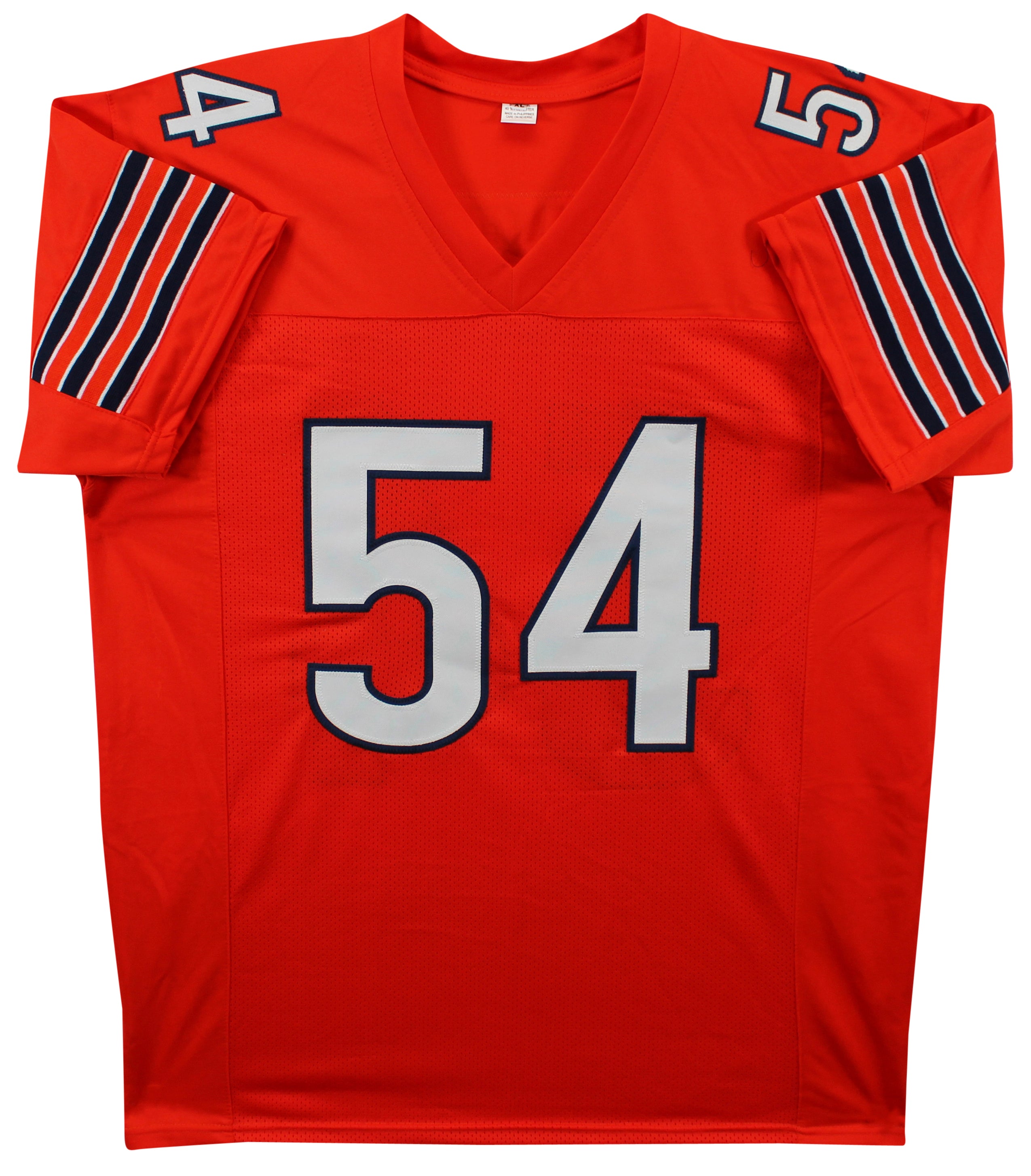 Brian Urlacher "HOF 18" Authentic Signed Orange Pro Style Jersey BAS Witnessed