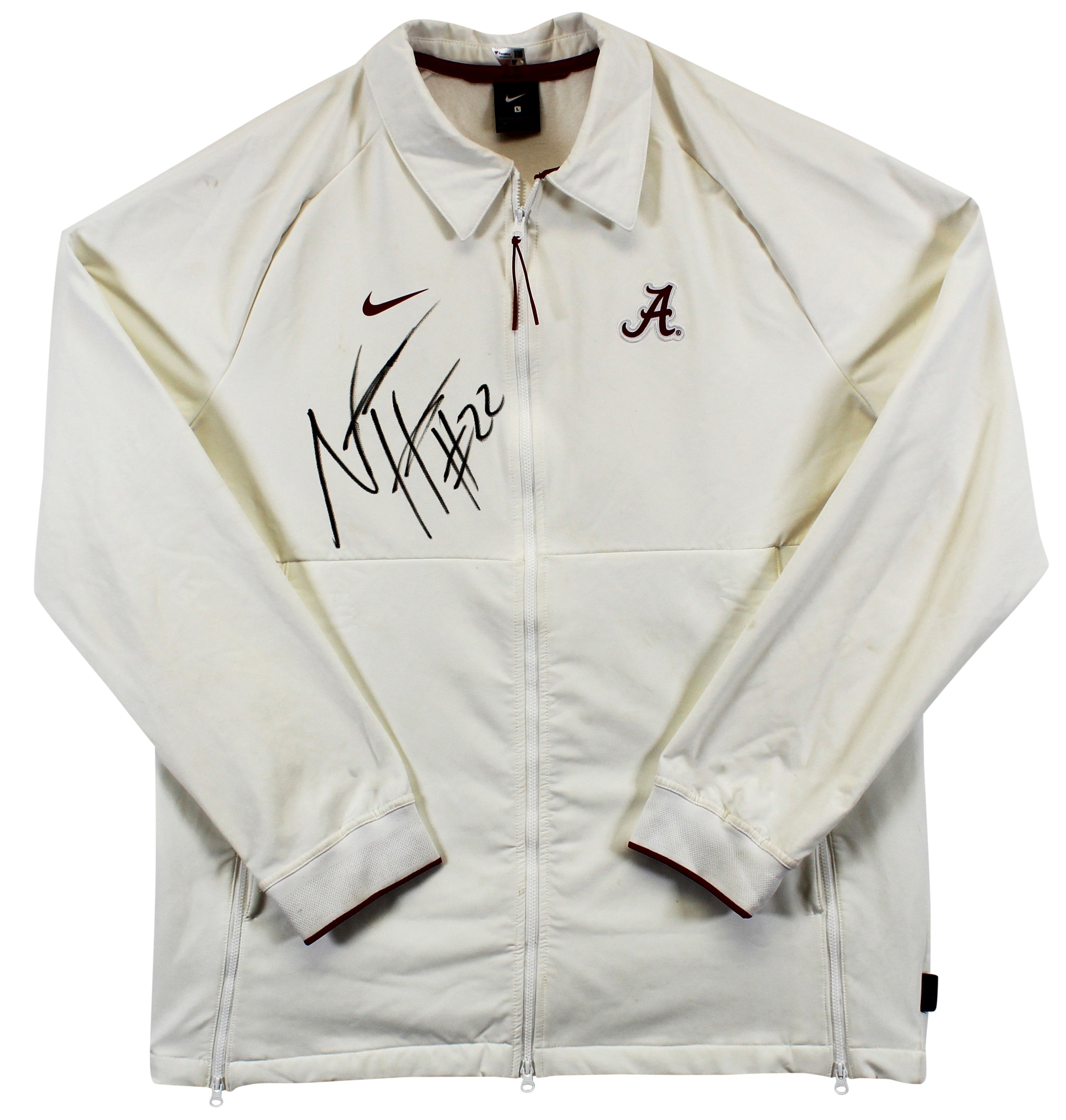 Najee Harris Authentic Signed Worn Alabama Team Issued Nike Jacket Fanatics
