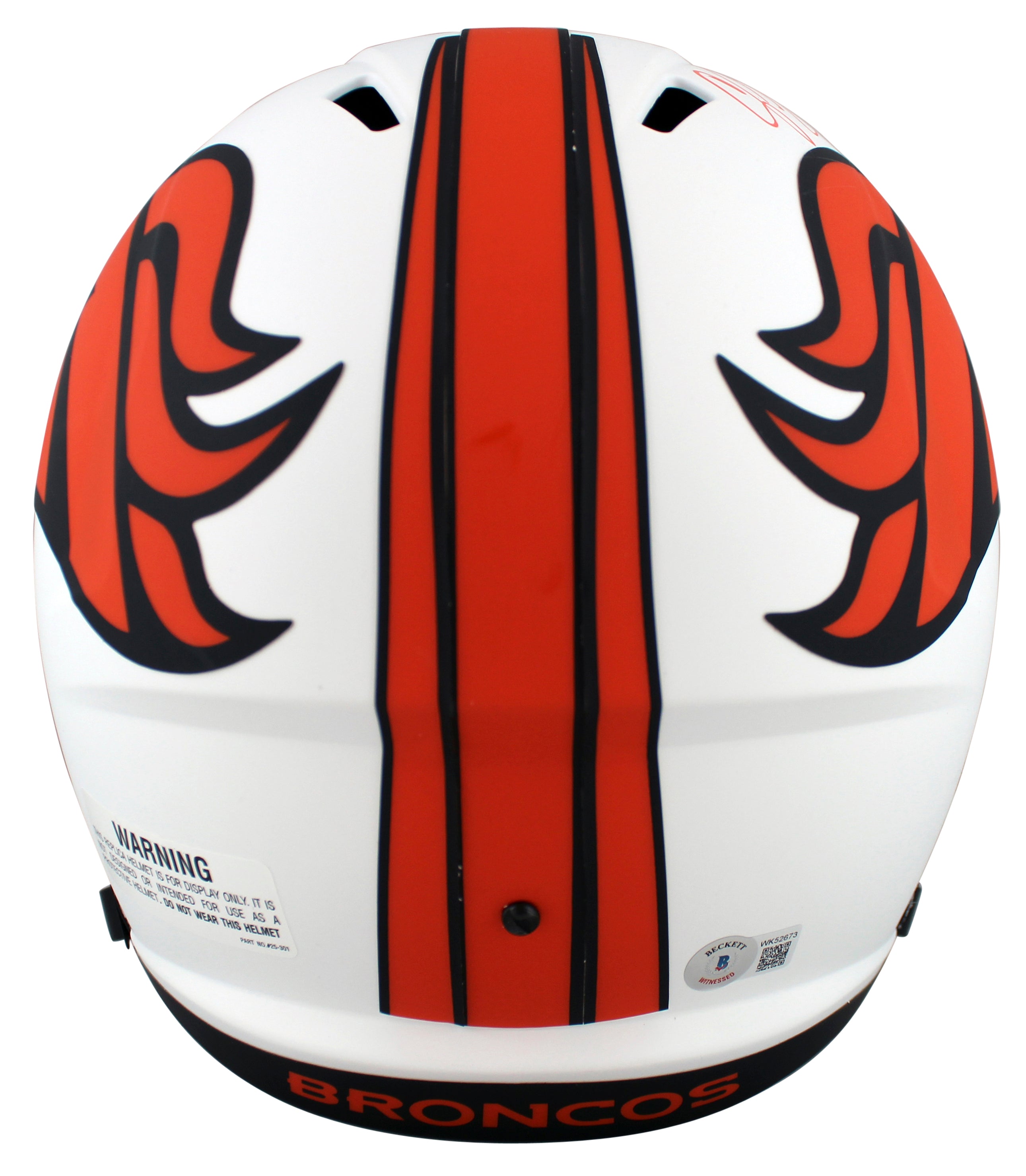 Broncos Champ Bailey Signed Lunar Full Size Speed Rep Helmet BAS Witnessed