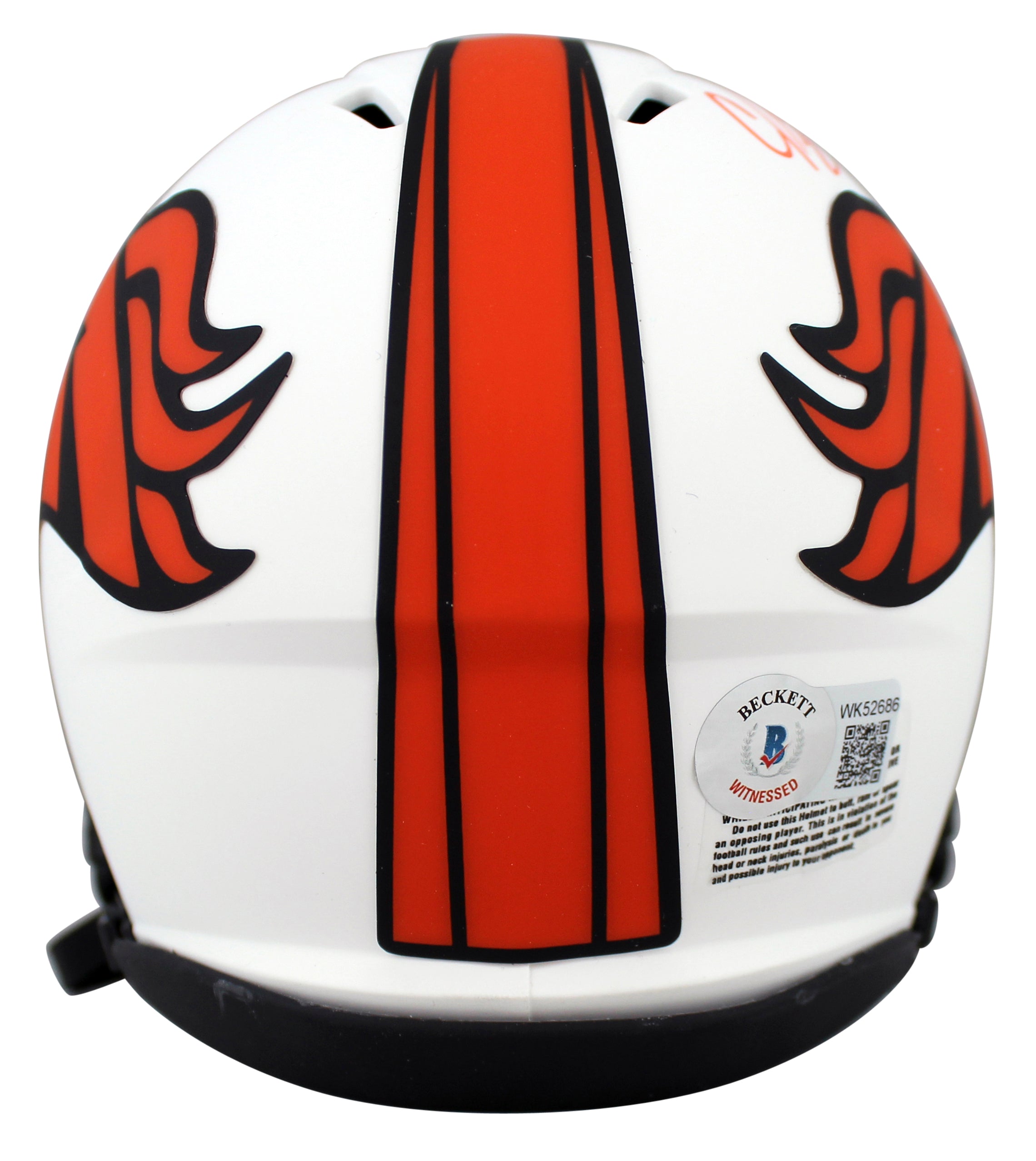 Broncos Champ Bailey Authentic Signed Lunar Speed Mini Helmet BAS Witnessed