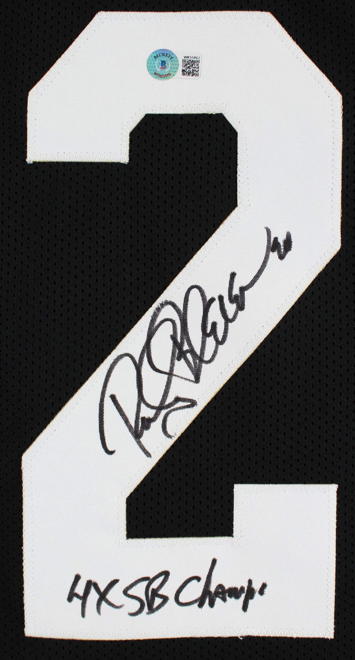 Rocky Bleier "4x SB Champ" Authentic Signed Black Pro Style Jersey BAS Witnessed
