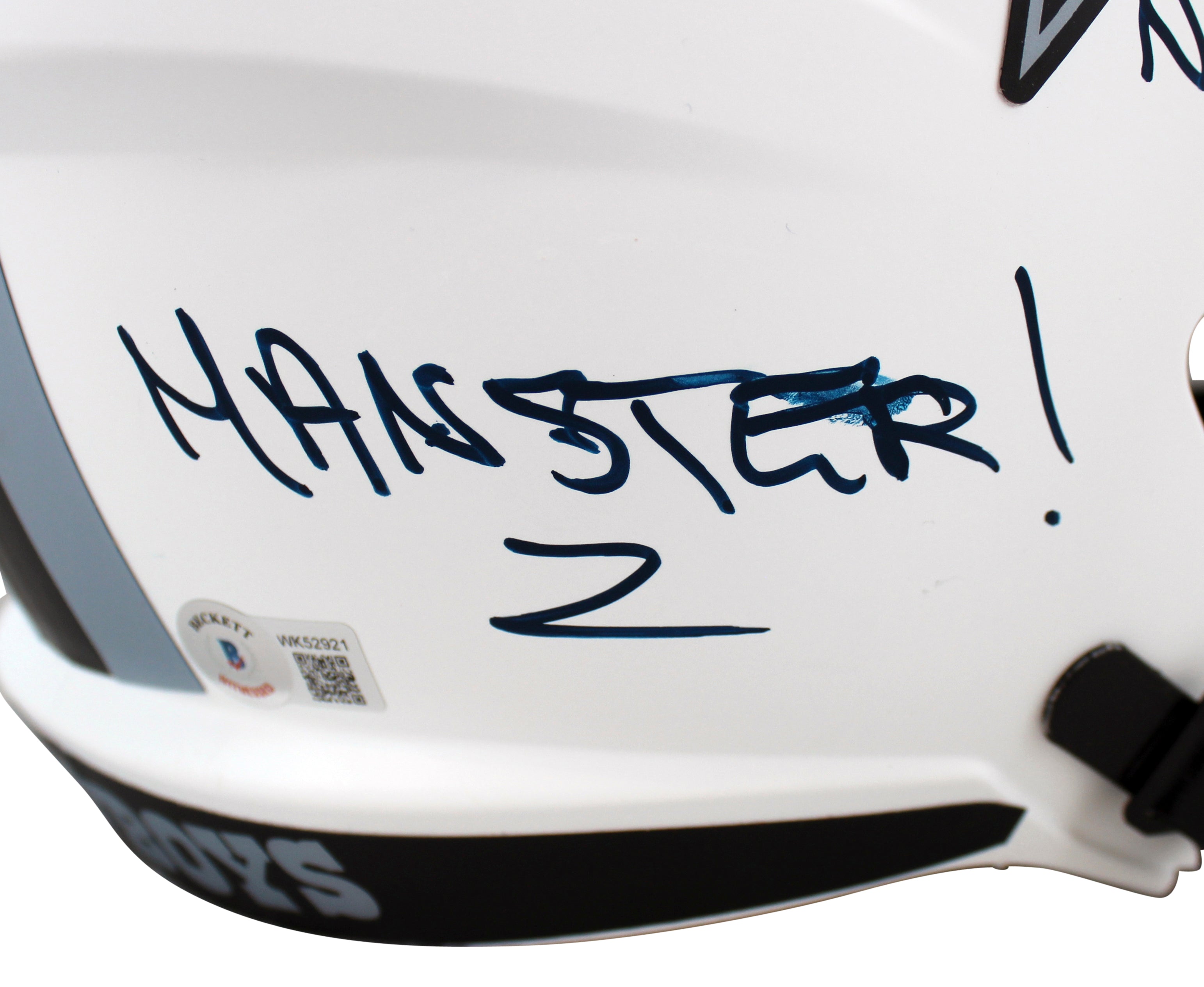 Cowboys Randy White "Career Stat" Signed Lunar Full Size Speed Rep Helmet BAS 2