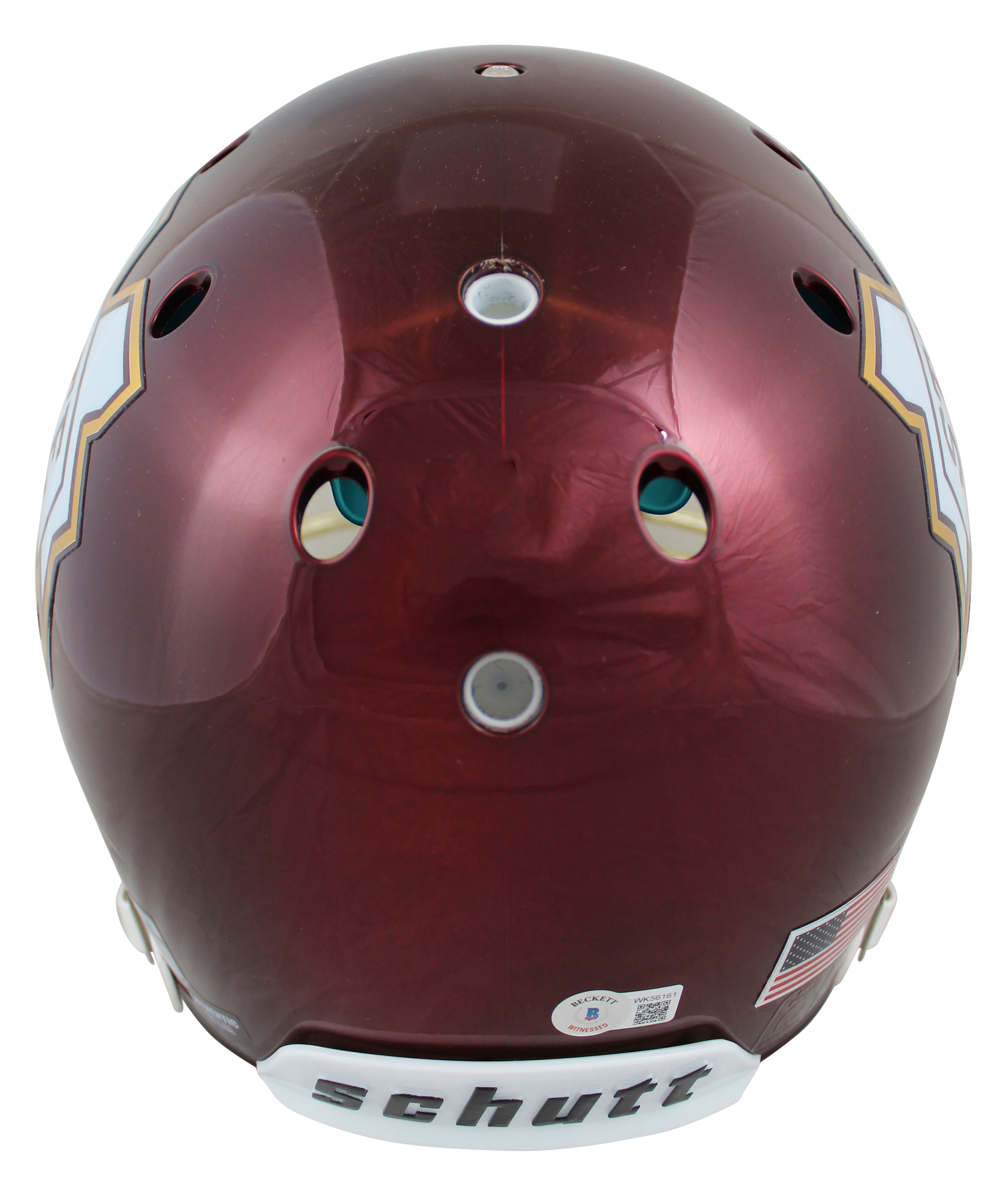 MSU Dak Prescott Signed Schutt Full Size Proline Helmet w/ Chrome Facemask BAS