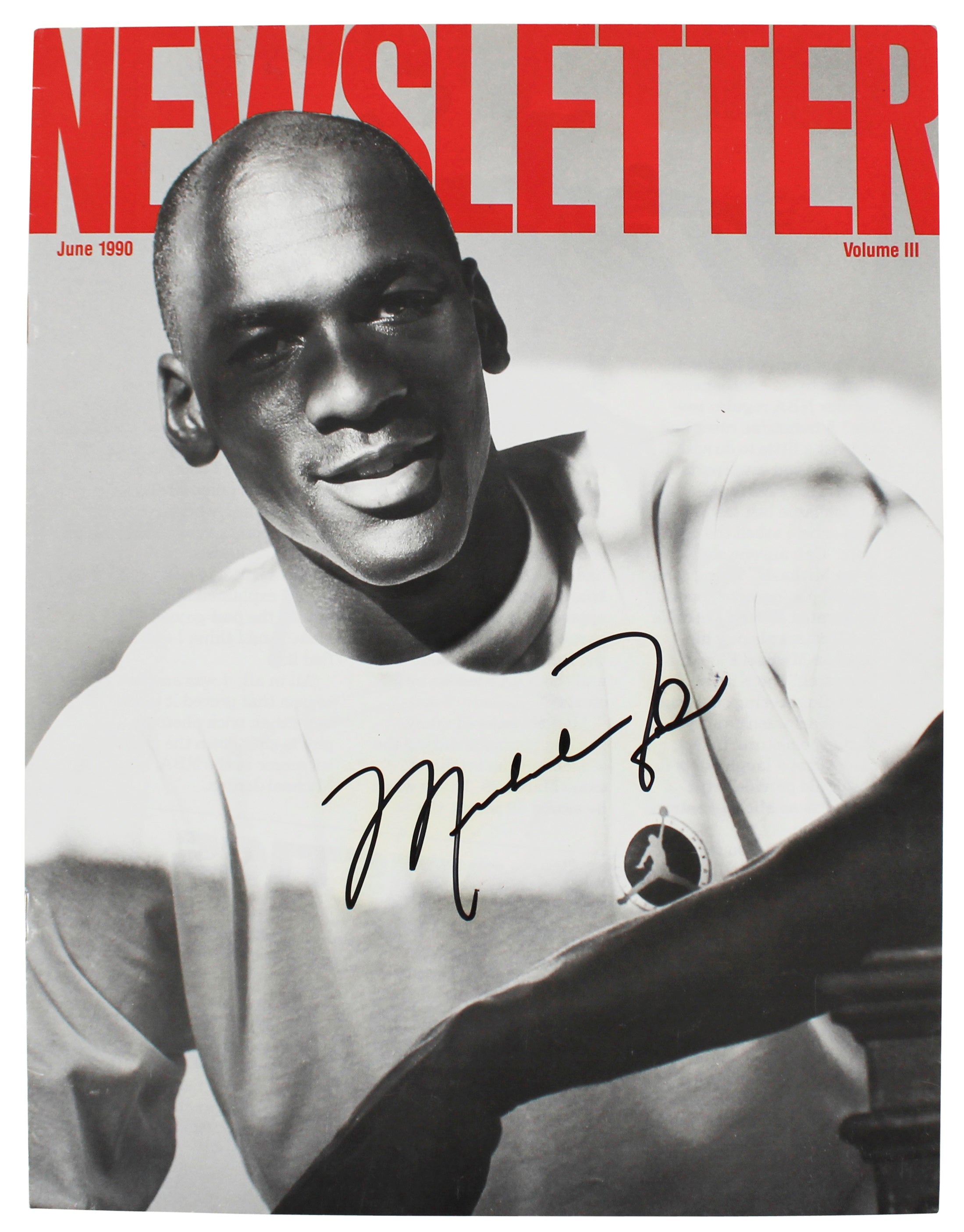 Bulls Michael Jordan Signed 1990 Jordan Brand Newsletter Bulls Michael Jordan Signed 1990 Jordan Brand Newsletter