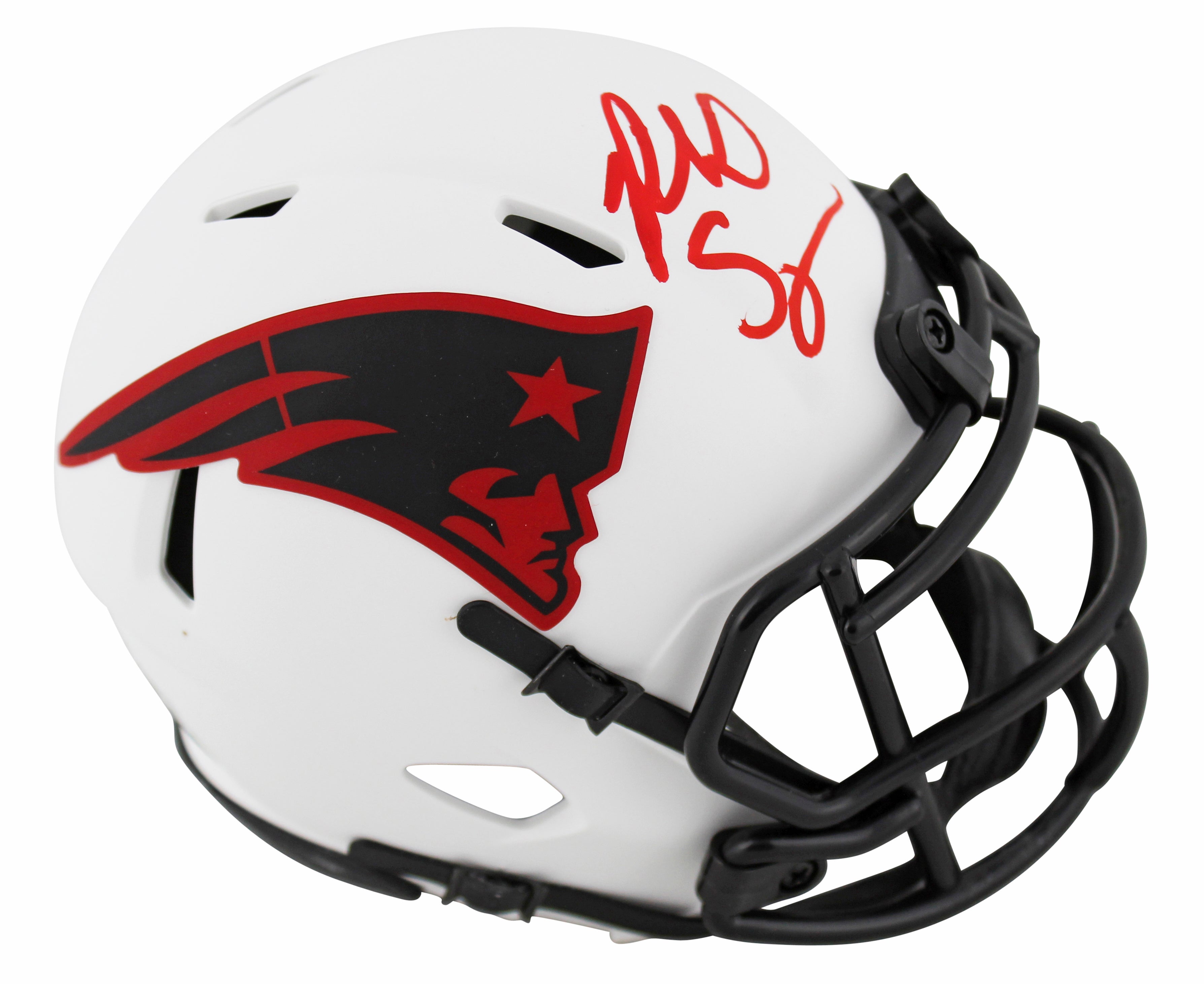 Patriots Richard Seymour Signed Lunar Speed Mini Helmet W/ Case BAS Witnessed