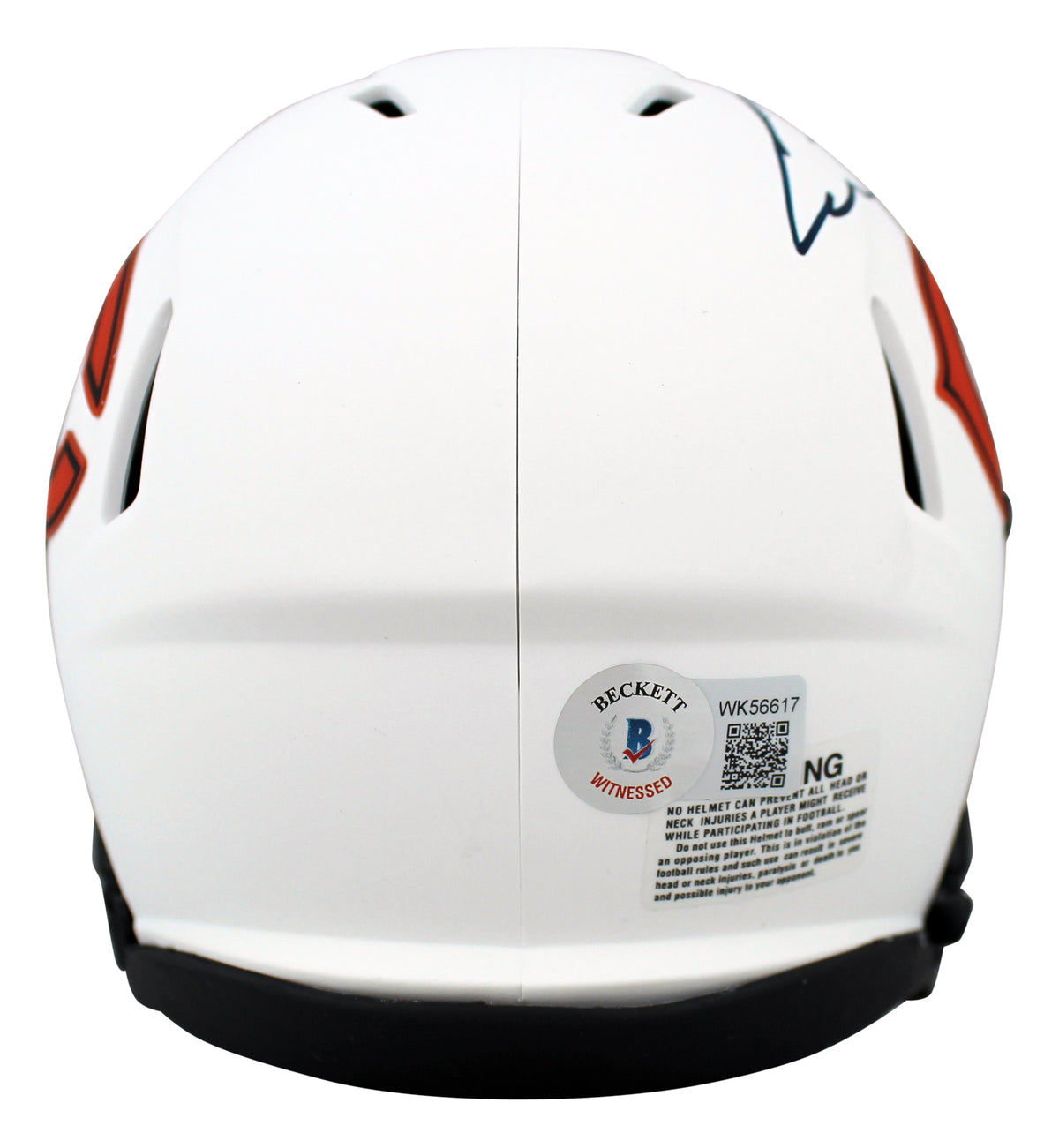 Bears Cole Kmet Authentic Signed Alternate Lunar Speed Mini Helmet BAS Witnessed