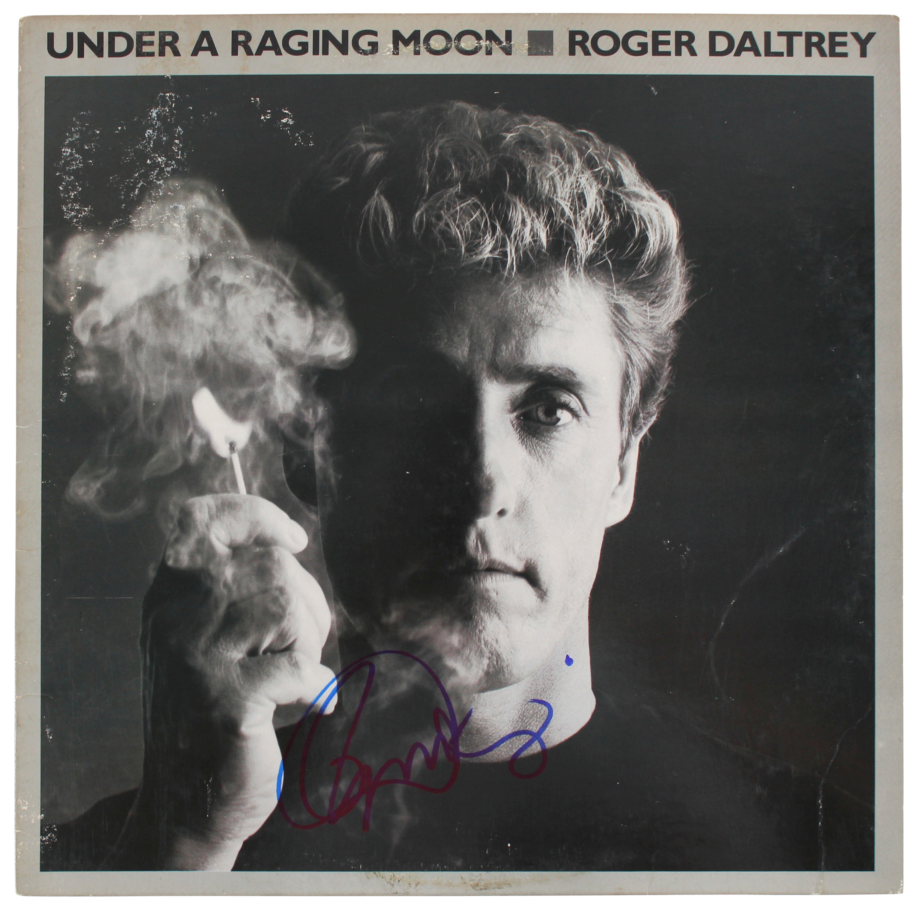 Roger Daltrey Authentic Signed Under A Raging Moon Album Cover BAS #BF88128