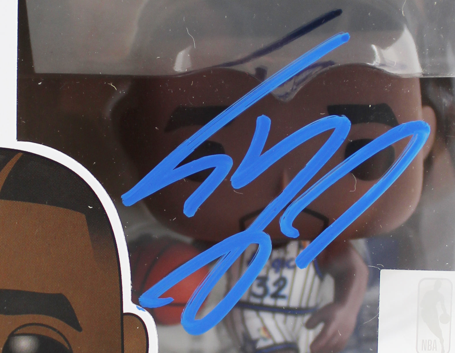 Magic Shaquille O'Neal Signed NBA HWC Funko Pop Vinyl Figure w/ Blue Sig BAS