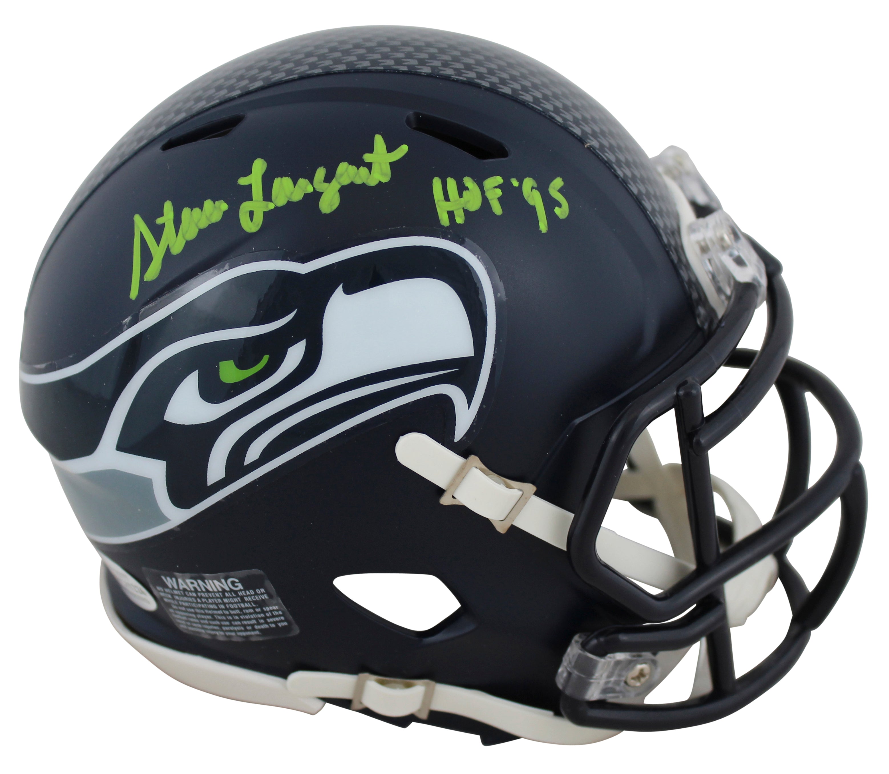 Seahawks Steve Largent "HOF 95" Authentic Signed Speed Mini Helmet BAS