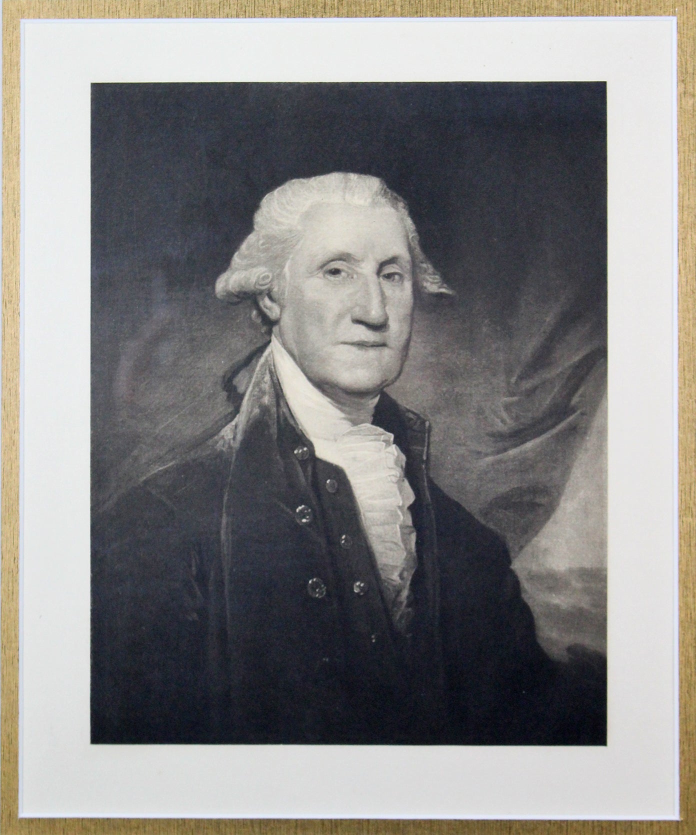 George Washington Authentic Signed 1.4x3.5 Framed Cut Signature BAS #A78926