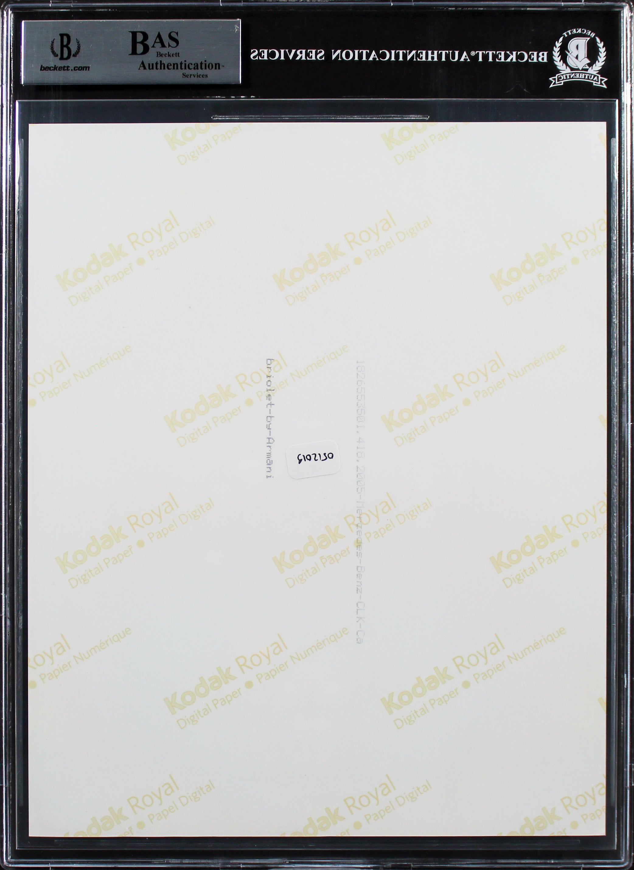 Giorgio Armani Authentic Signed 8x10 Photo Autographed BAS Slabbed