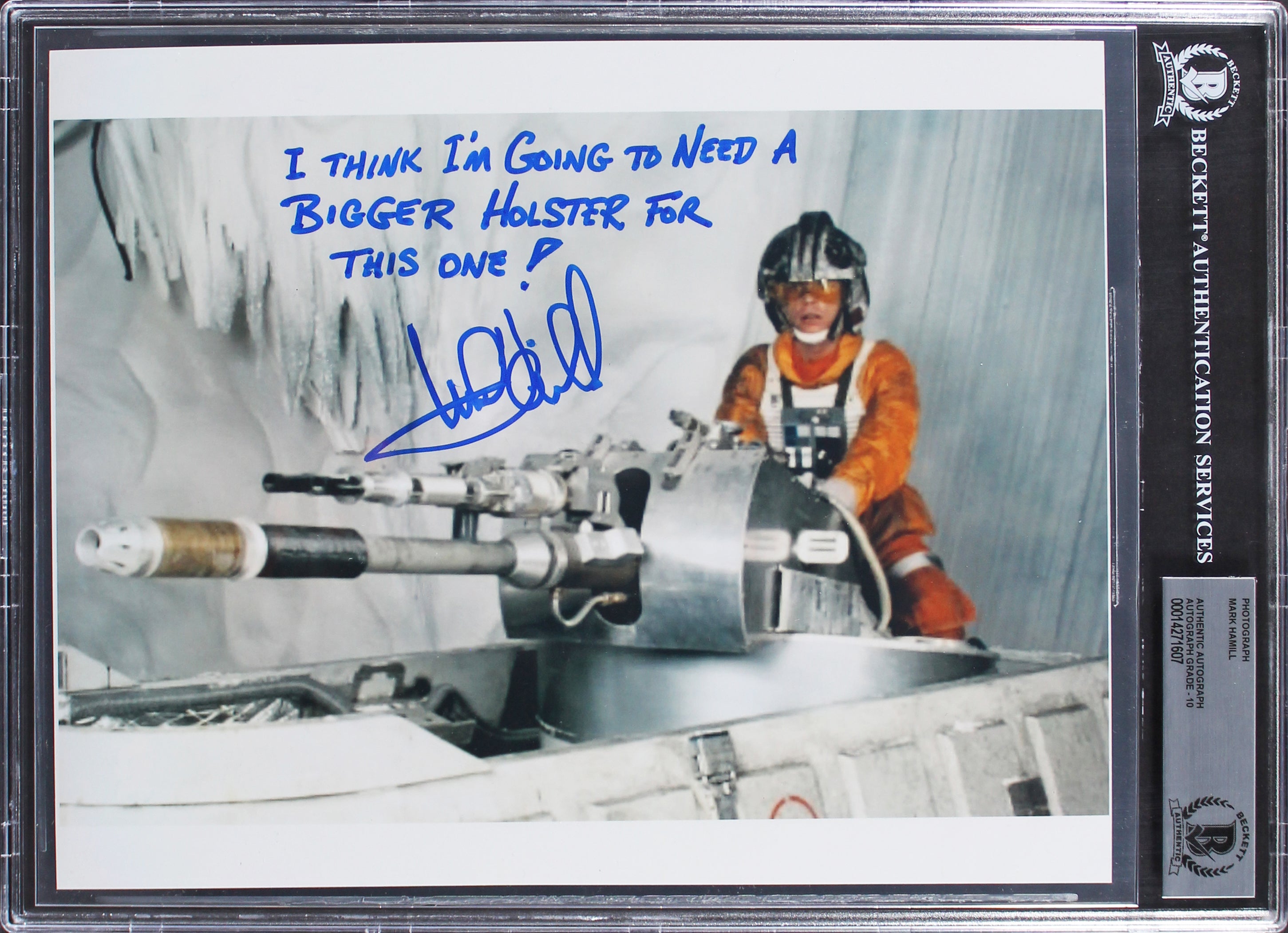Mark Hamill Star Wars Authentic Signed 8x10 Photo Auto Graded 10! BAS Slabbed