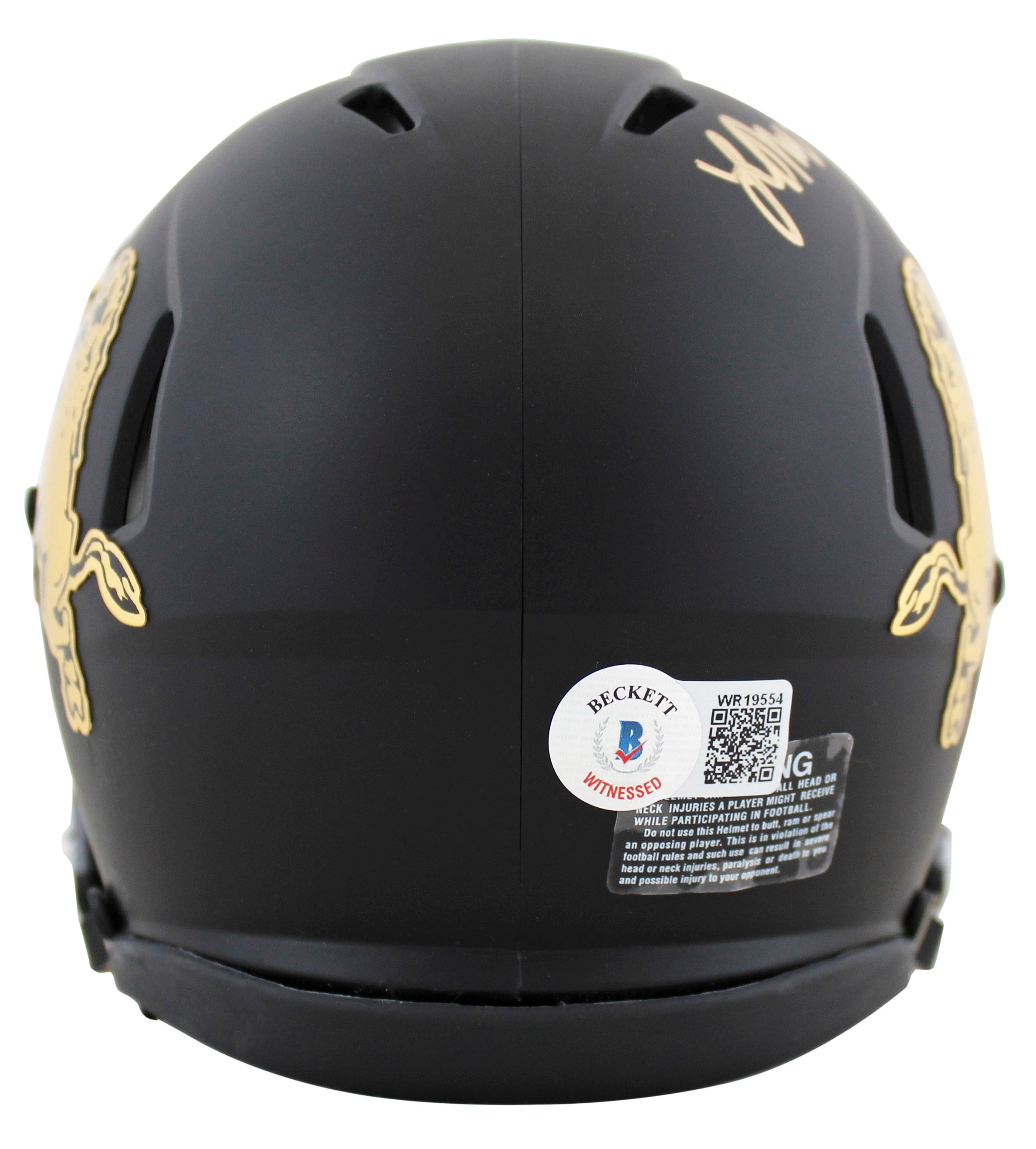Colorado Laviska Shenault Jr. Signed Black Speed Mini Helmet w/ Chrome Decal BAS