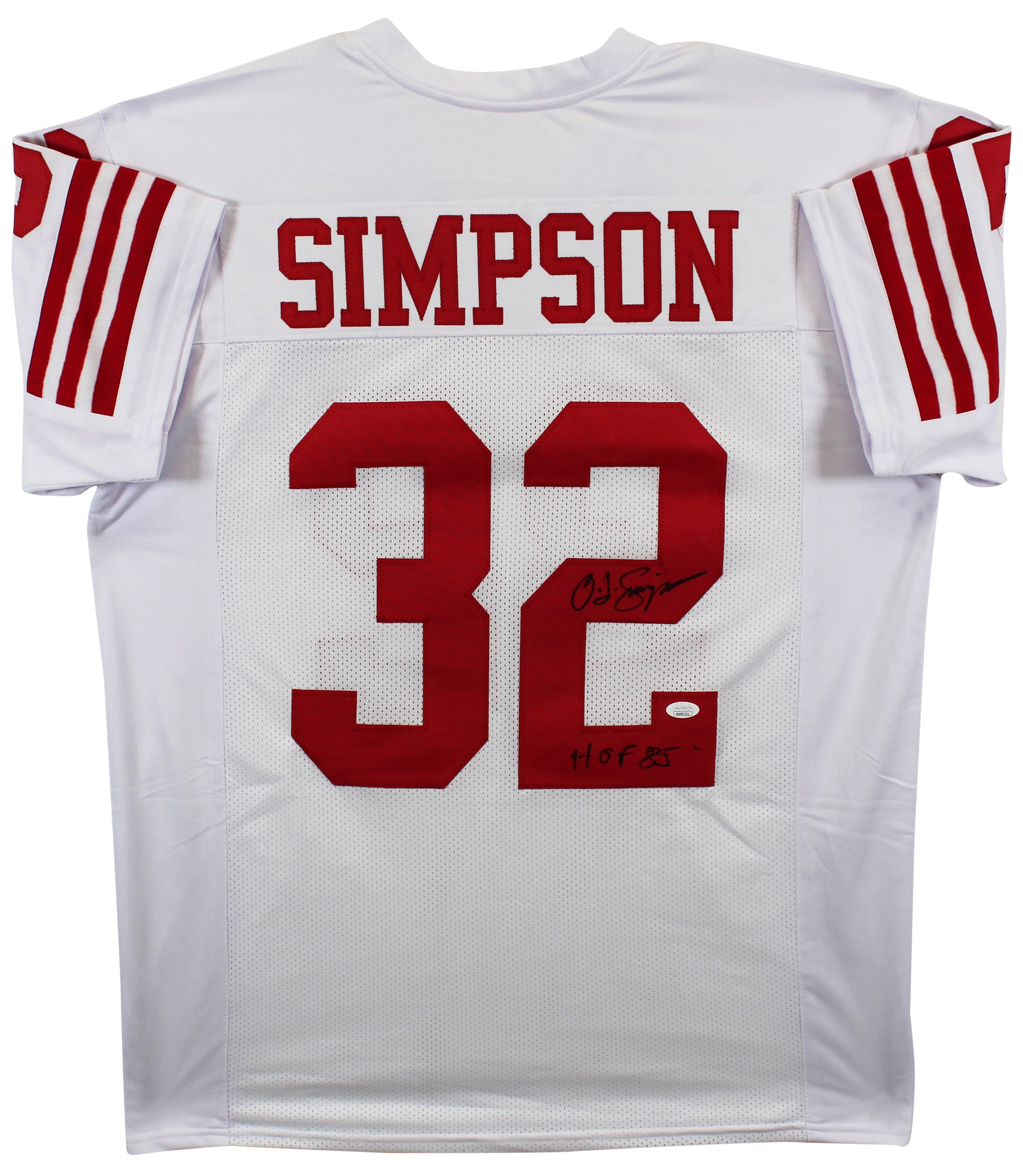O.J. Simpson "HOF 85" Authentic Signed White Pro Style Jersey JSA Witness