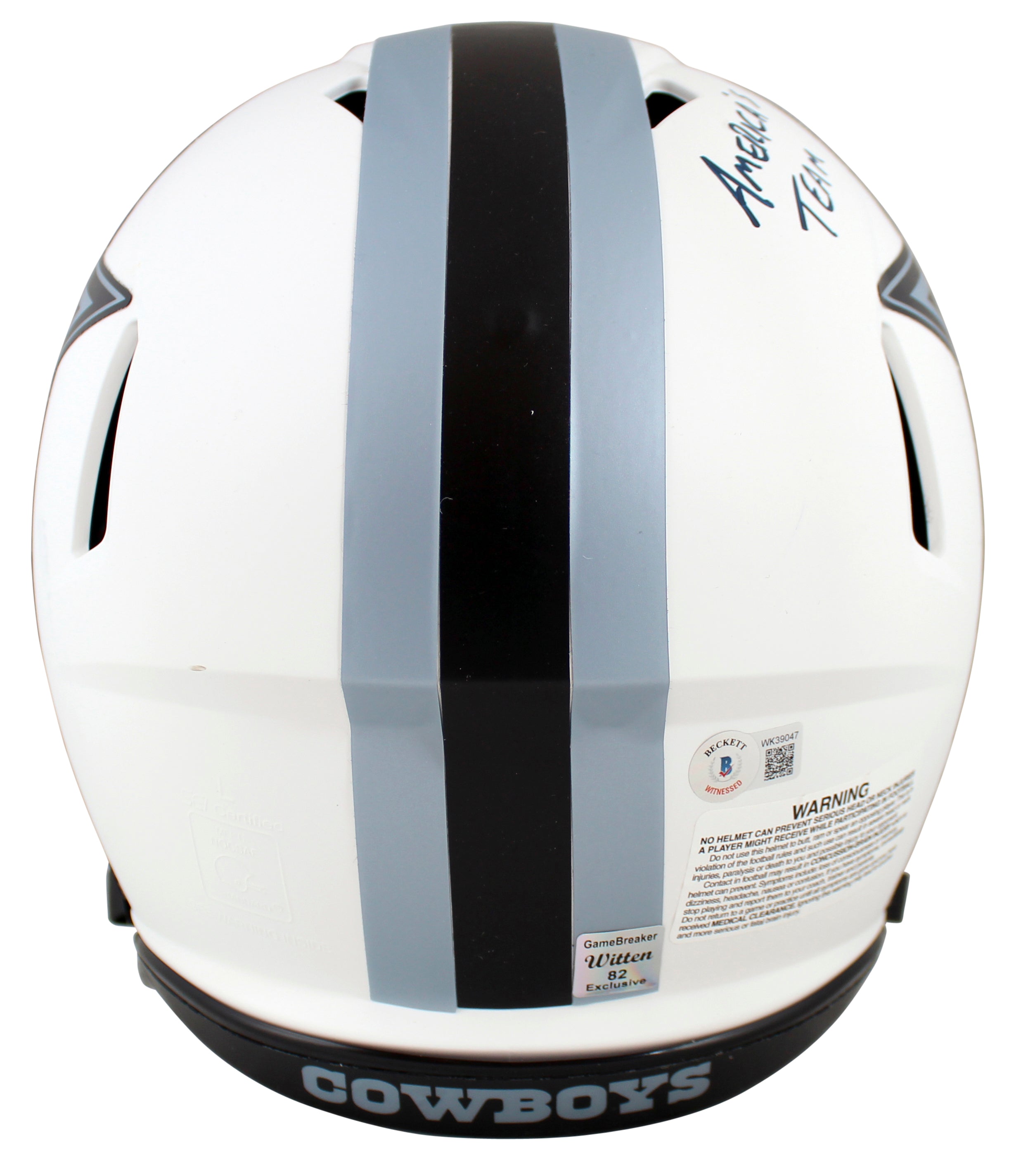Cowboys Jason Witten "America's Team" Signed Lunar F/S Speed Proline Helmet BAS