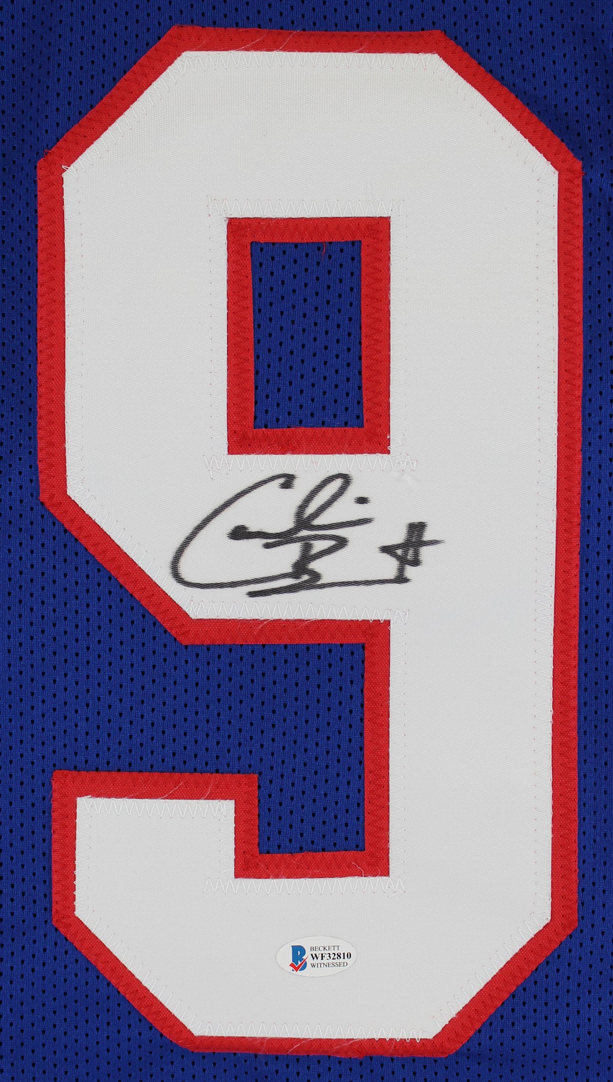 Cornelius Bennett Authentic Signed Blue #97 Pro Style Jersey BAS Witnessed
