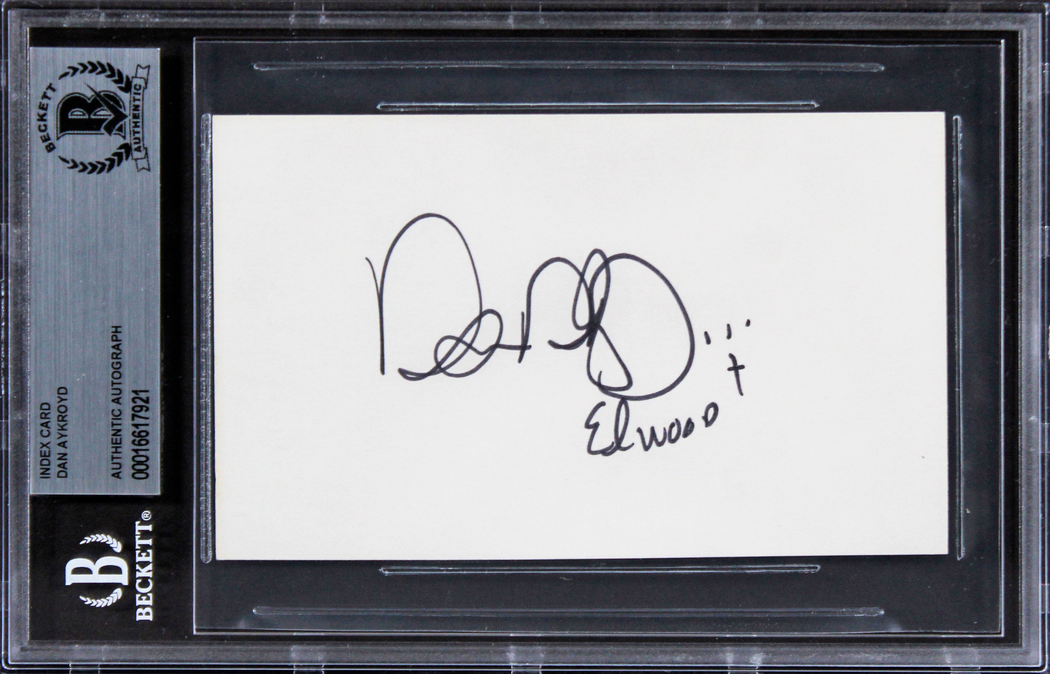 Dan Aykroyd The Blues Brothers Authentic Signed 3x5 Index Card BAS Slabbed